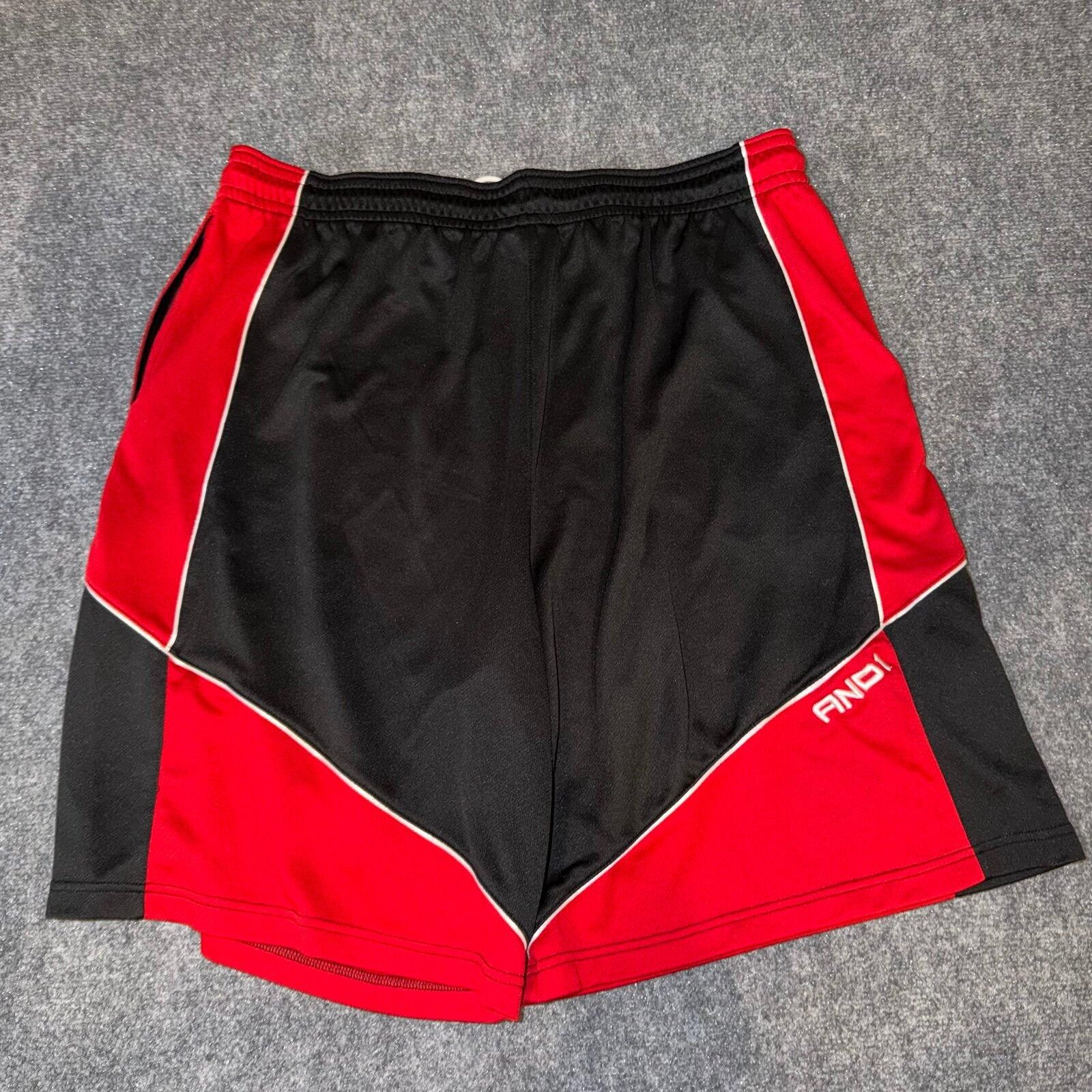 JW Anderson AND1 Red/Black Baggy Hoop Shorts Mens 3XL Vtg y2k 90s Rare Size US 44 / EU 60 - 4 Thumbnail