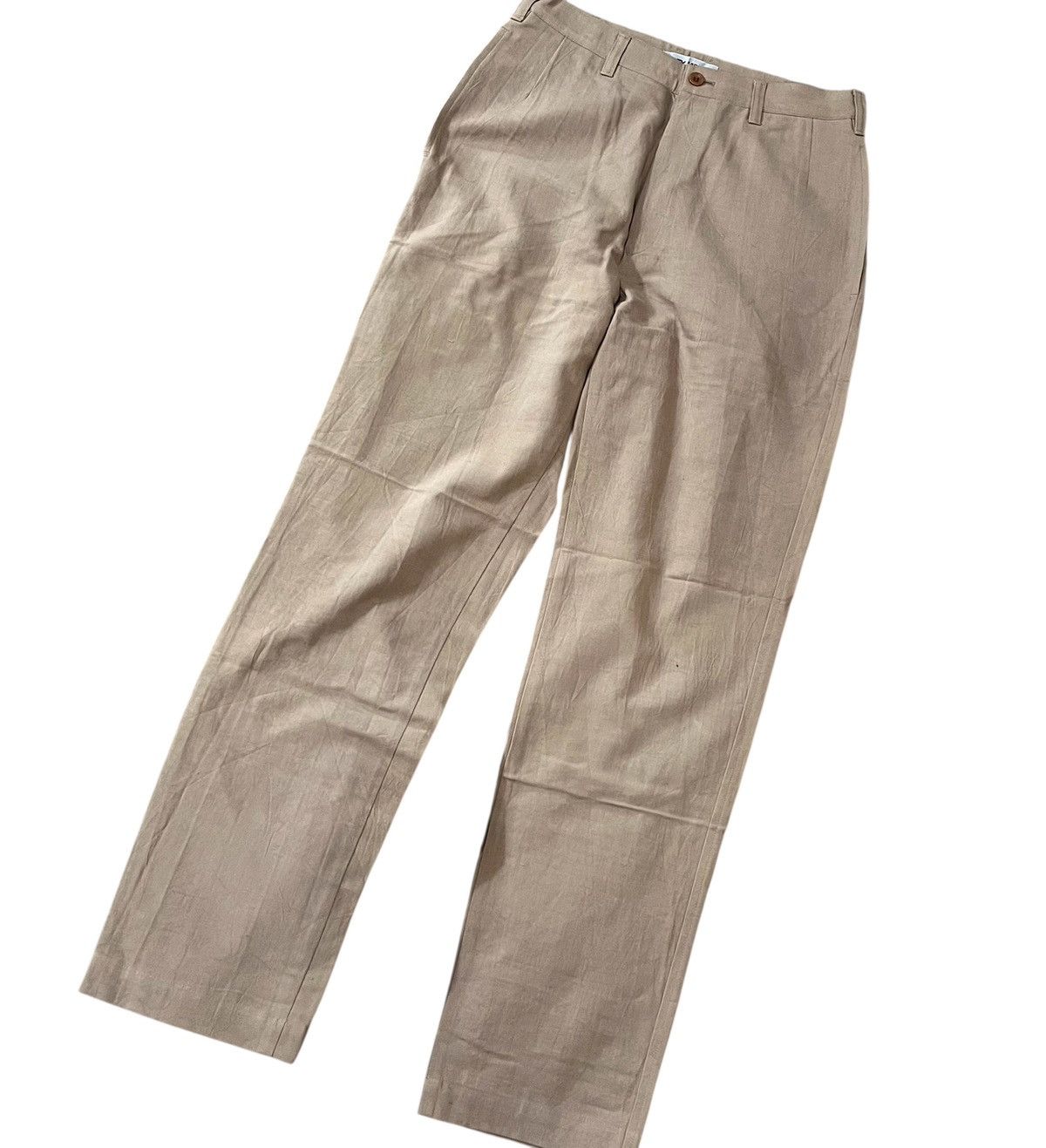 Issey Miyake Vintage issey miyake cream straight work trousers Size US 27 - 2 Thumbnail