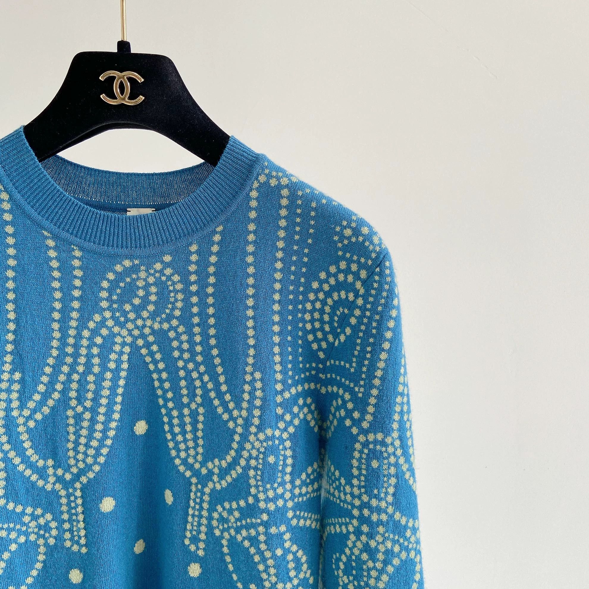 Hermes Hermès blue cashmere knit top 34 Size XS / US 0-2 / IT 36-38 - 3 Thumbnail