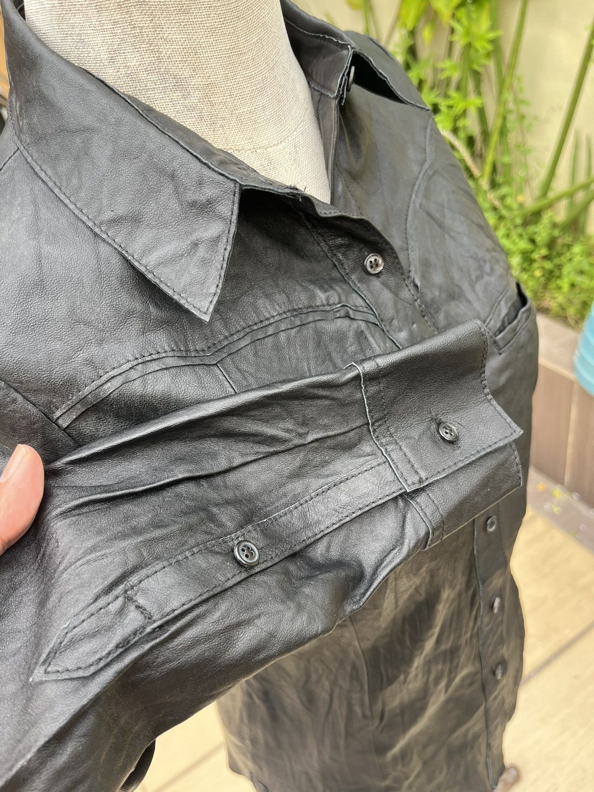 Leather Figaro leather shirt Size S / US 4 / IT 40 - 8 Thumbnail