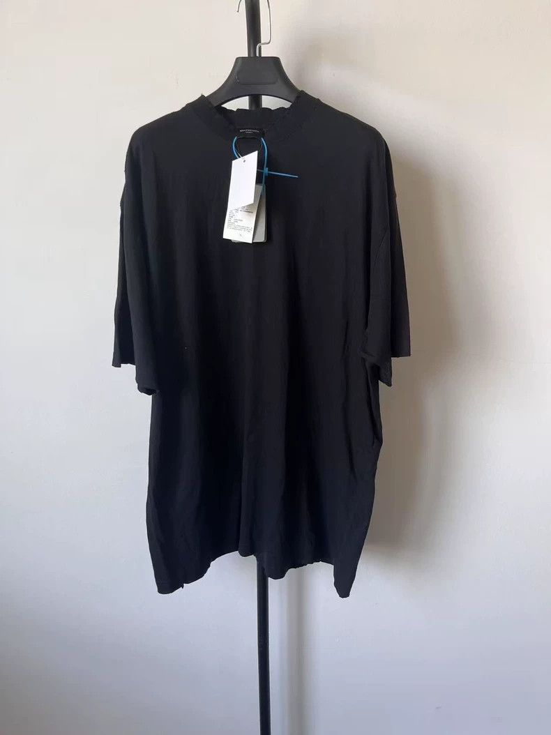 Balenciaga Letter Print Loose Fit T-Shirt-yf