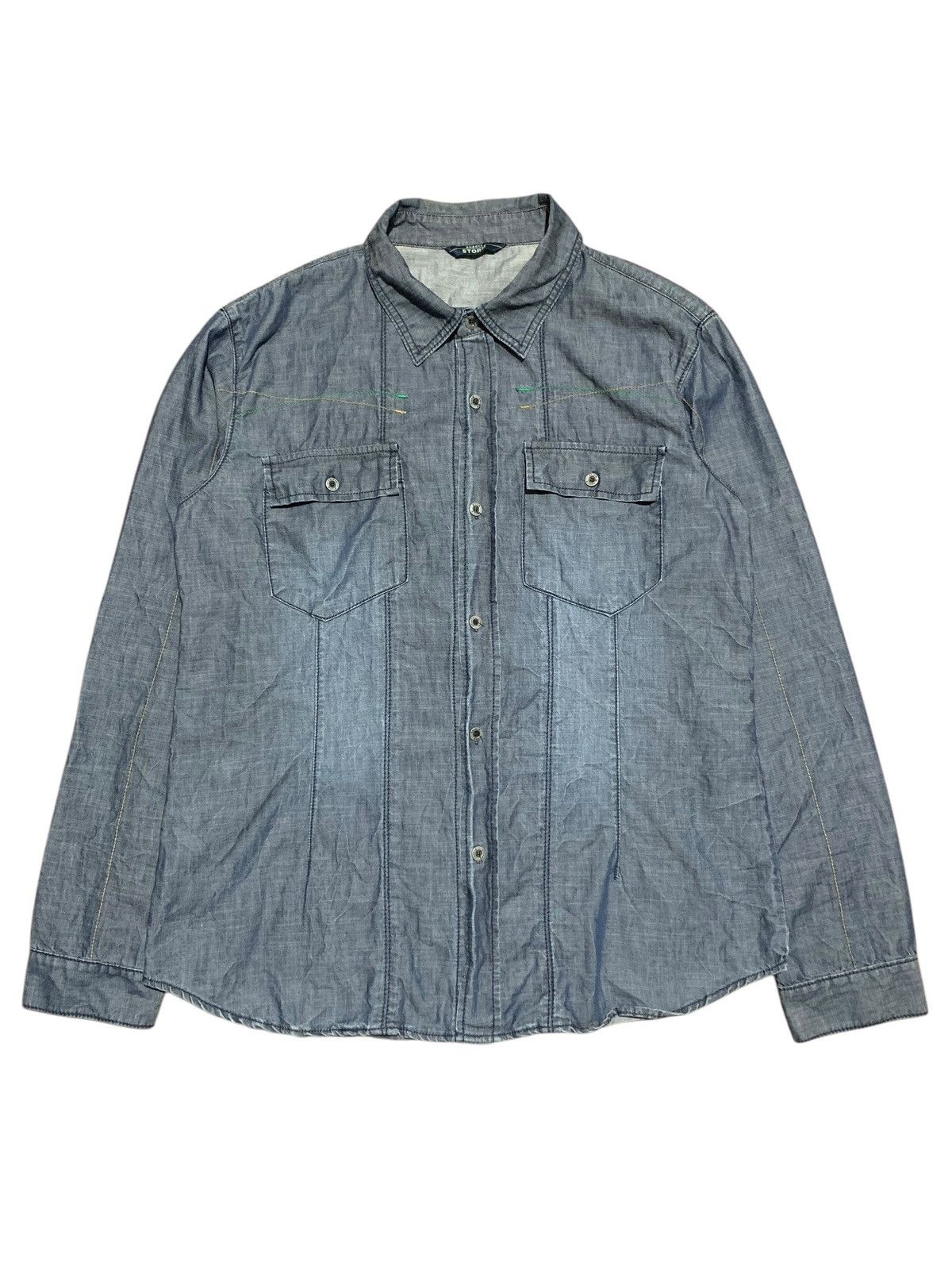 20471120 292513 STORM embroidery western denim shirt Size US L / EU 52-54 / 3 - 1 Thumbnail