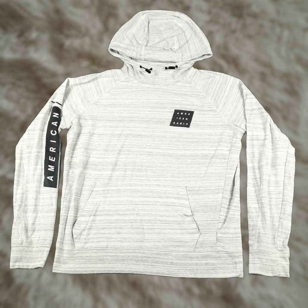 American Eagle Outfitters VINTAGE American Eagle Hoodie Pullover Sweatshirt Mens Medium Gray Casual Spring Fall Winter Crewneck Size US M / EU 48-50 / 2 - 1 Thumbnail