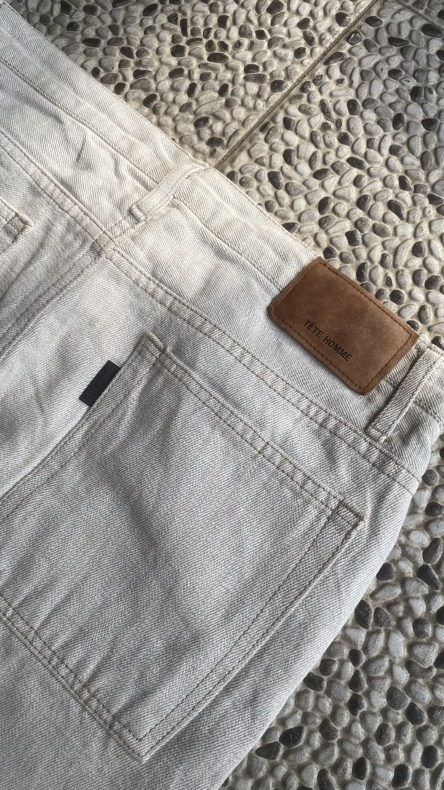 Issey Miyake TETE HOMME WHITE LINEN TROUSER PANTS Size US 32 / EU 48 - 10 Thumbnail