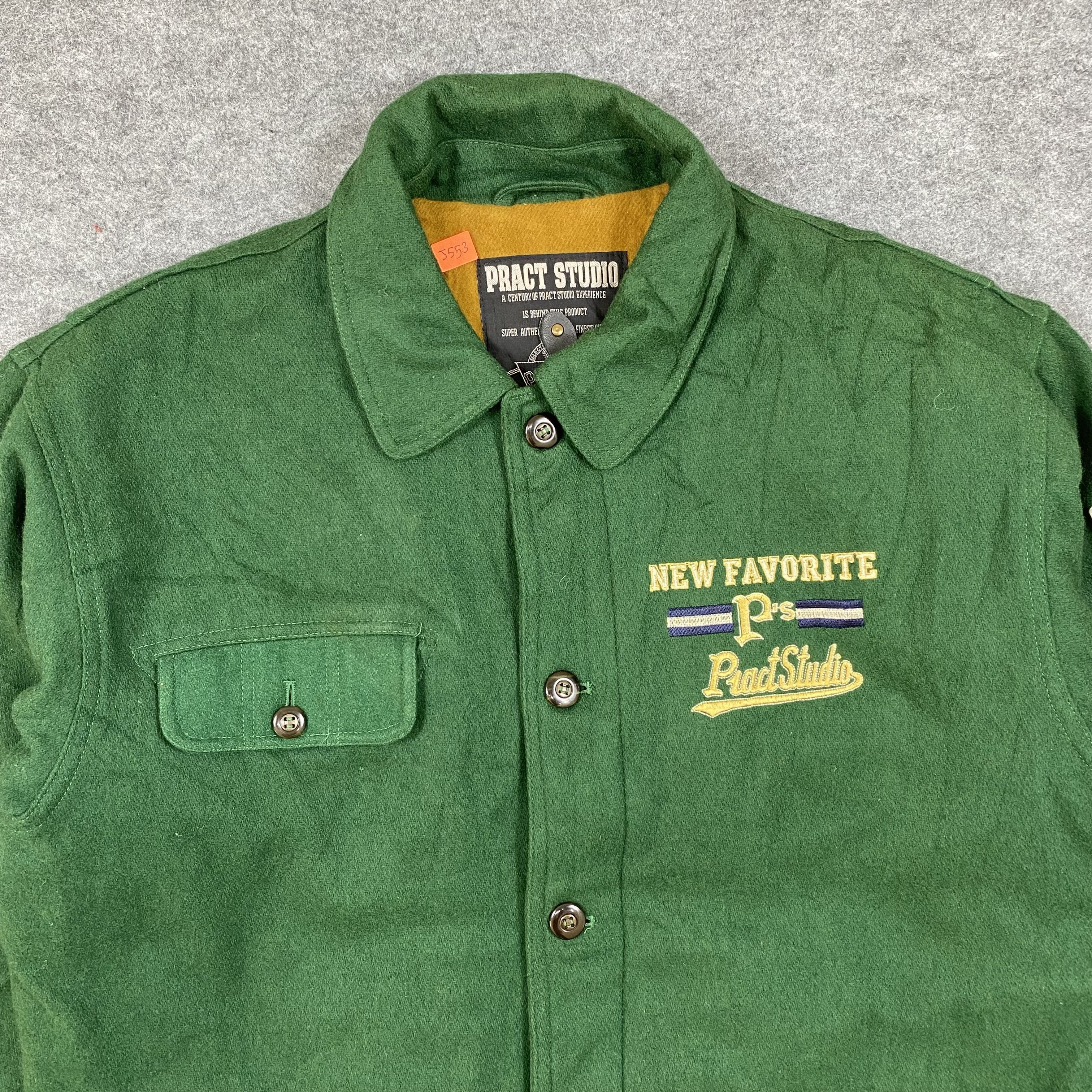 Japanese Brand VINTAGE 90s Pract Studio Wool Varsity Jacket-J553 Size US L / EU 52-54 / 3 - 7 Thumbnail