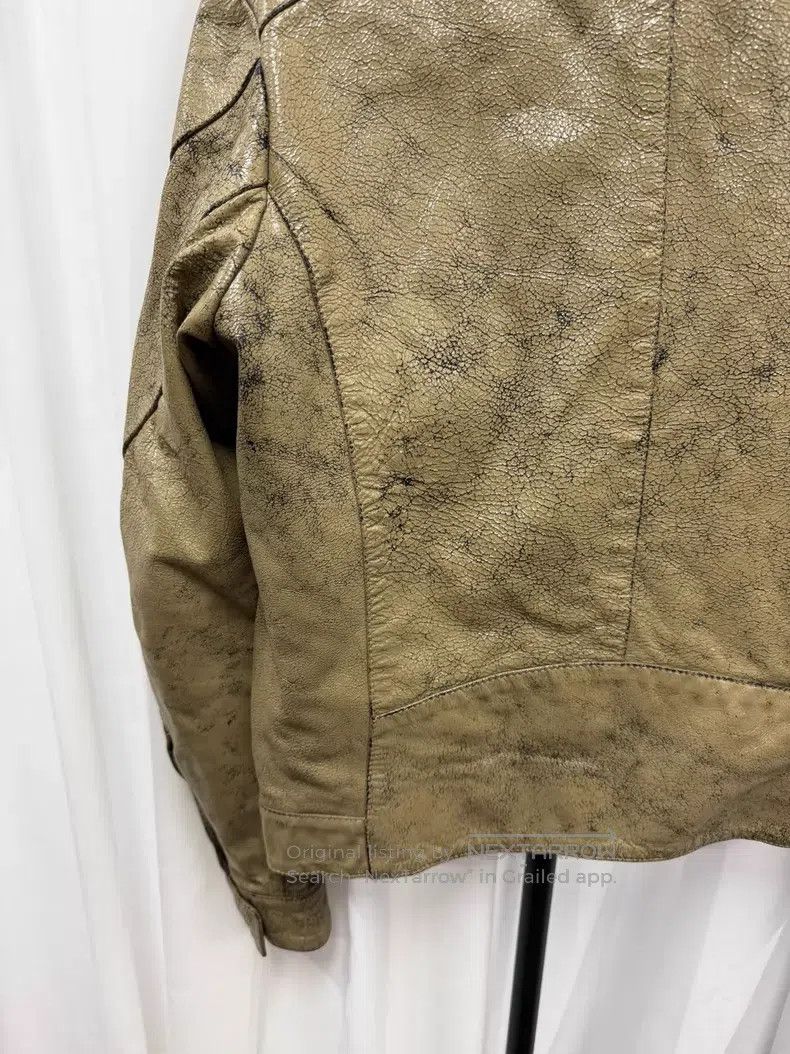 Maison Margiela Maison Margiela Leather Brushed Cracked Effect Biker Jack Size US M / EU 48-50 / 2 - 9 Thumbnail
