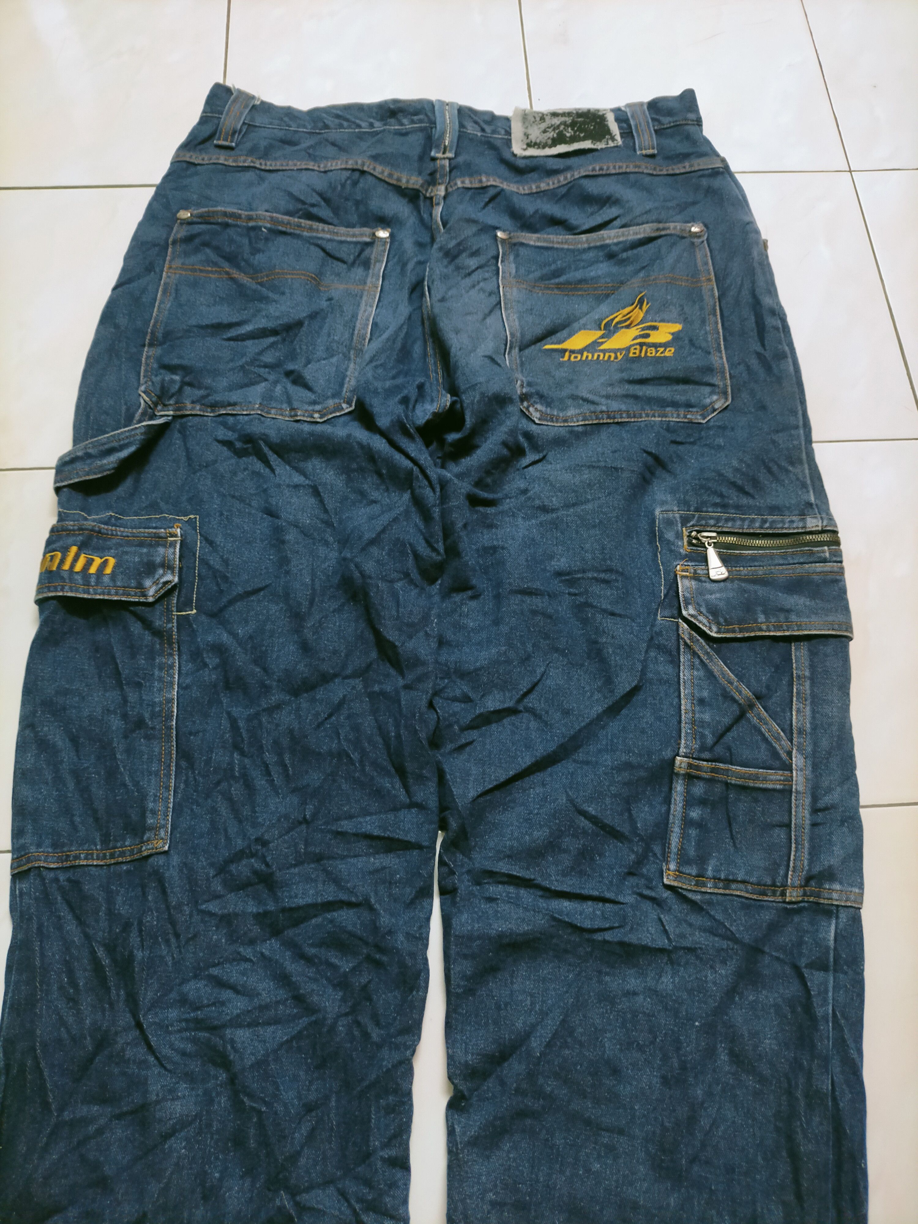 Southpole 🔥 Johnny Blaze Baggy Cargo Carpenter Jeans Size US 38 / EU 54 - 3 Thumbnail
