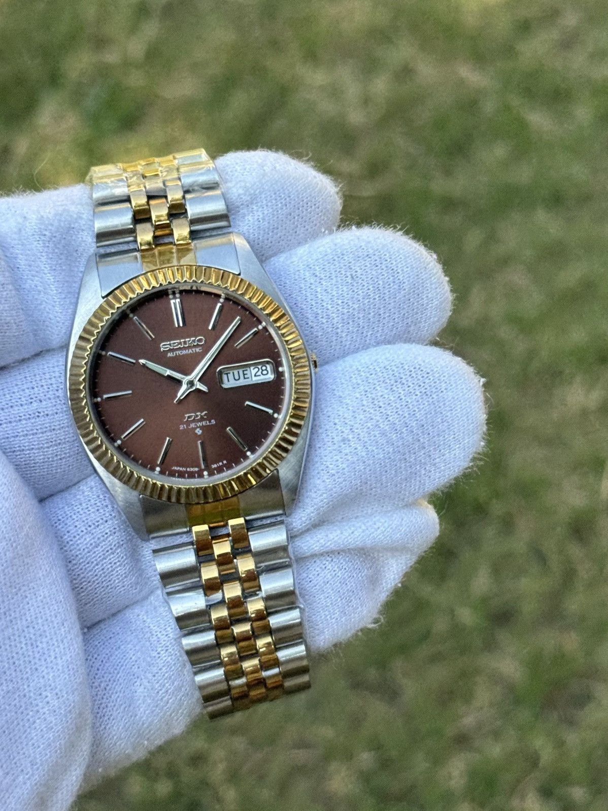 Seiko Seiko 5 DX Fluted Bezel Automatic 6309 Japanese mens Watch Size 36 - 13 Thumbnail