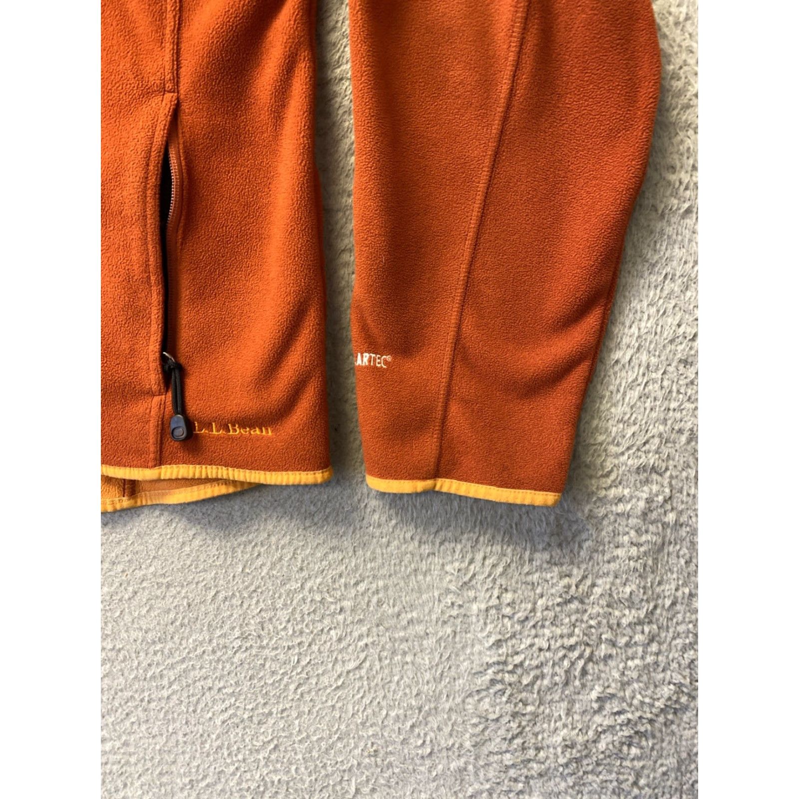 Vintage L.L. Bean Polartech Hoodie Sweatshirt Jacket Men’s L Fire Brown Relaxed Mens Size US L / EU 52-54 / 3 - 2 Thumbnail