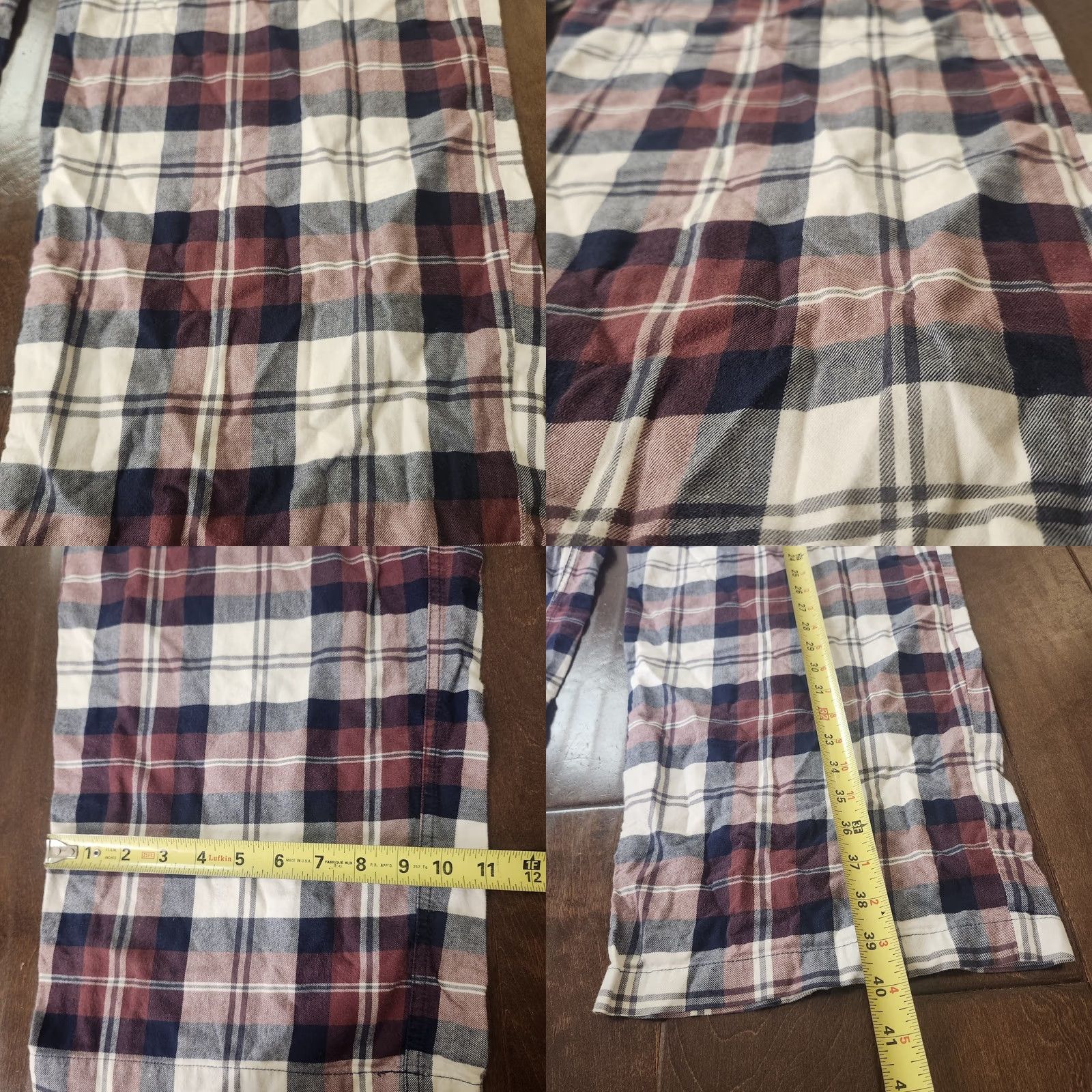 Vintage Goodfellow Mens XXL Flannel Pajama Lounge Pants Plaid Cotton Drawstring Regular Winter Holiday Mens Size US 39 - 8 Thumbnail