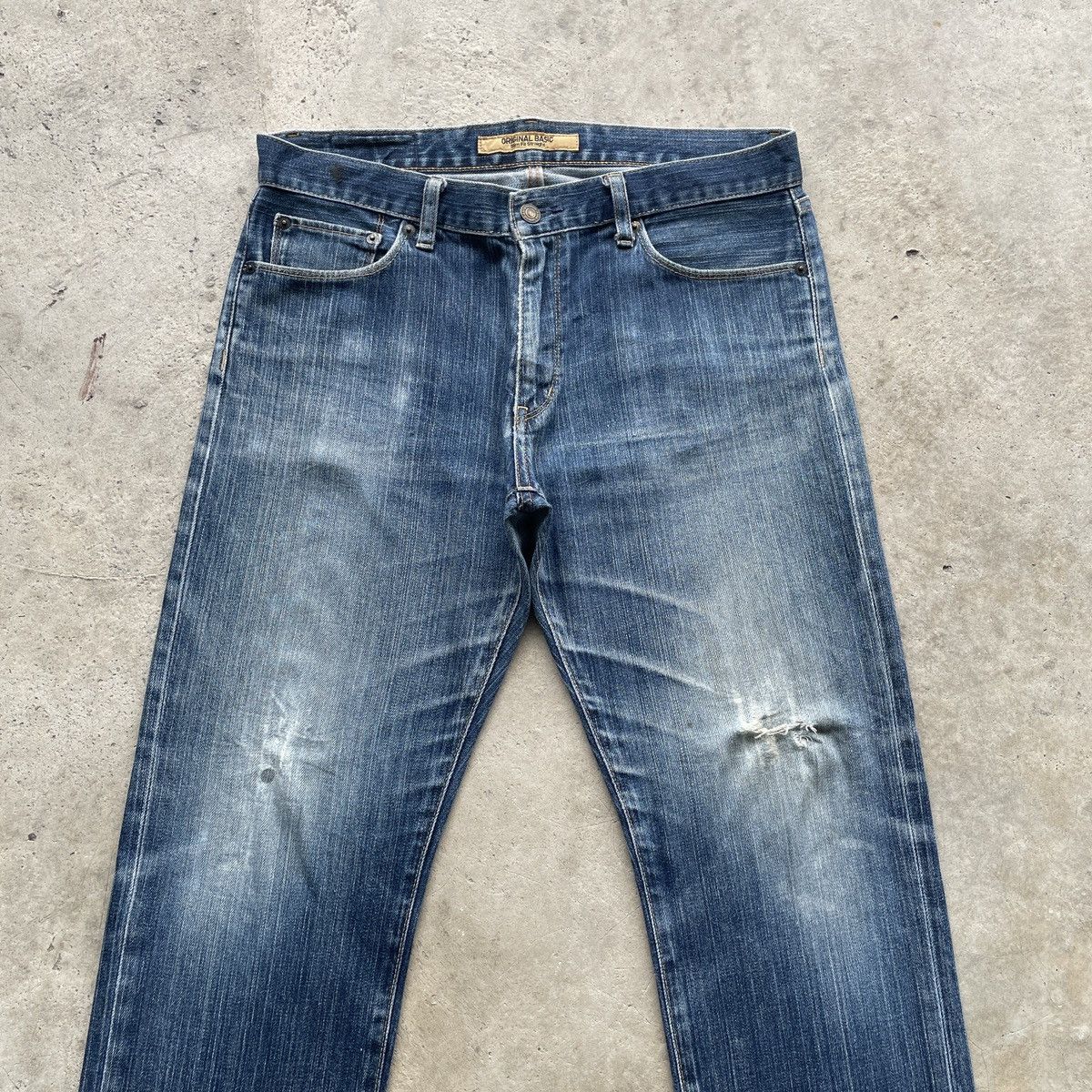 Japanese Brand W34 Vintage Japanese Faded Denim Distressed Jeans Pants Size US 34 / EU 50 - 3 Thumbnail