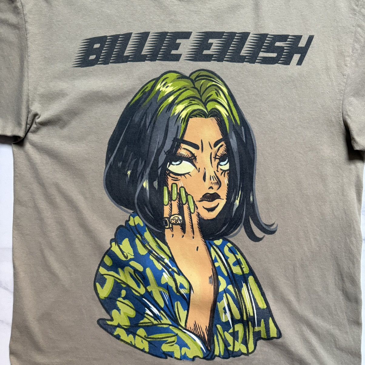Billie Eilish Billie Eilish Colorful Anime Portrait T-Shirt Size US L / EU 52-54 / 3 - 4 Thumbnail