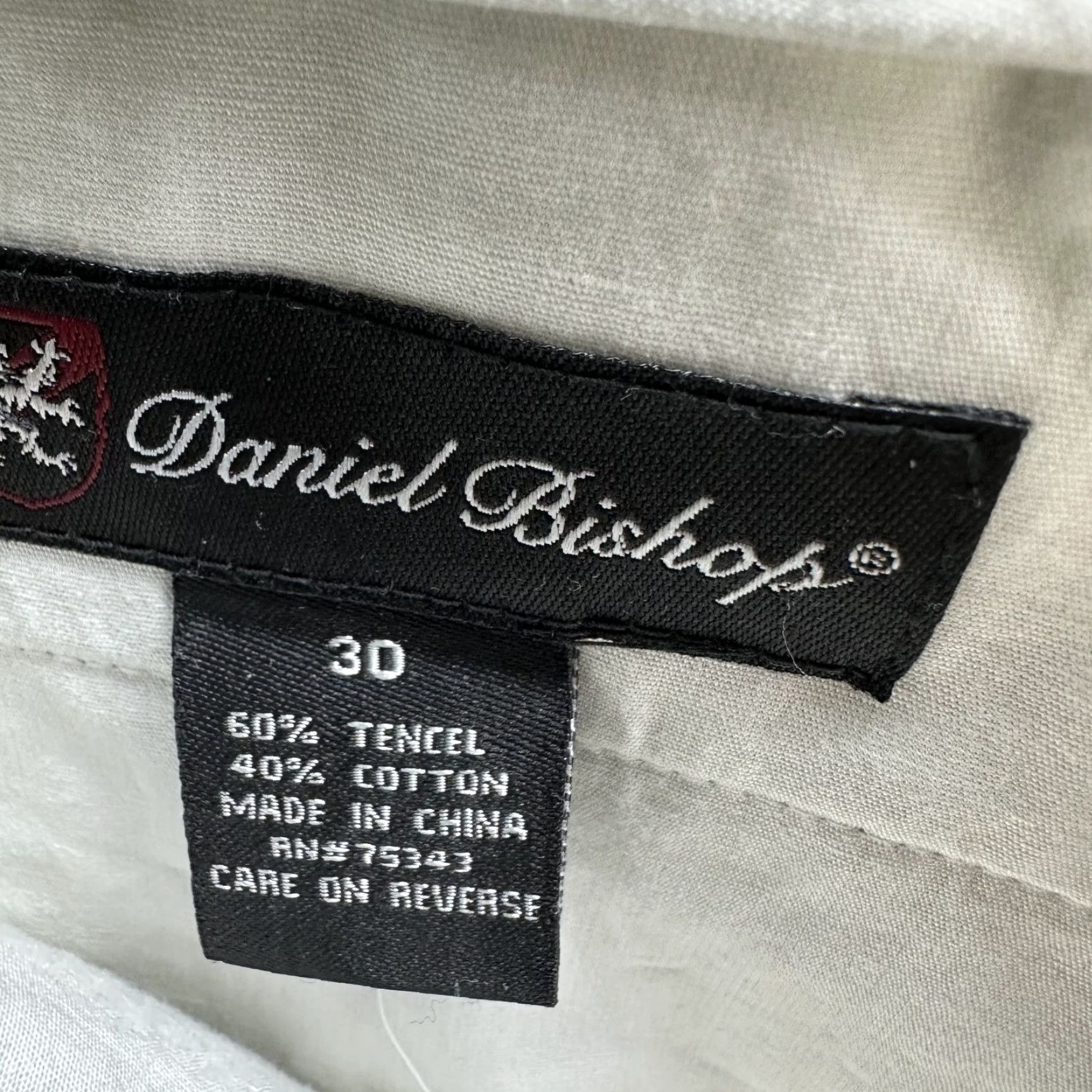 Vintage Men's Daniel Bishop Beige Shorts Pleated Bermuda Front Tencel Cotton Casual Sz 30 NWT Size US 30 / EU 46 - 3 Thumbnail