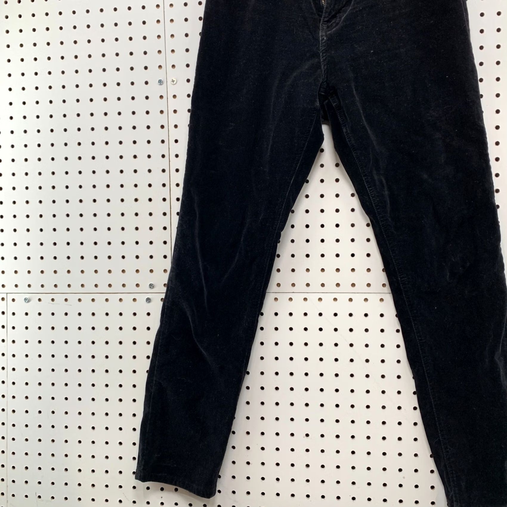 Polo Ralph Lauren VINTAGE Polo Jeans Ralph Lauren Velvet Pants Womens 8 Black Velour Relaxed Inseam 29 26x29 Chino Skinny Front Flat Front Size 30" / US 8 / IT 44 - 3 Thumbnail
