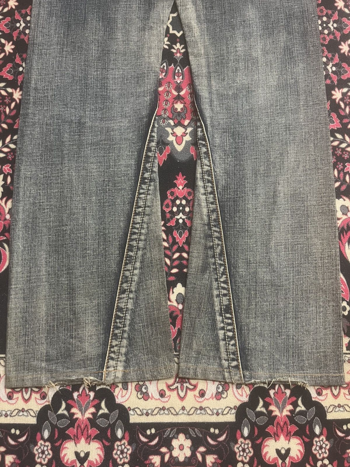 semanticdesign Semantic Design Phyton Detailed Mud Washed Spiral Flare Jean Size US 30 / EU 46 - 9 Thumbnail