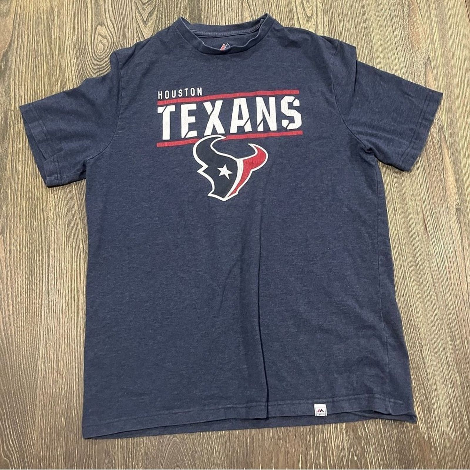 Majestic Majestic Mens T-Shirt Houston Texans Short Sleeve Navy Large Size US L / EU 52-54 / 3 - 1 Thumbnail