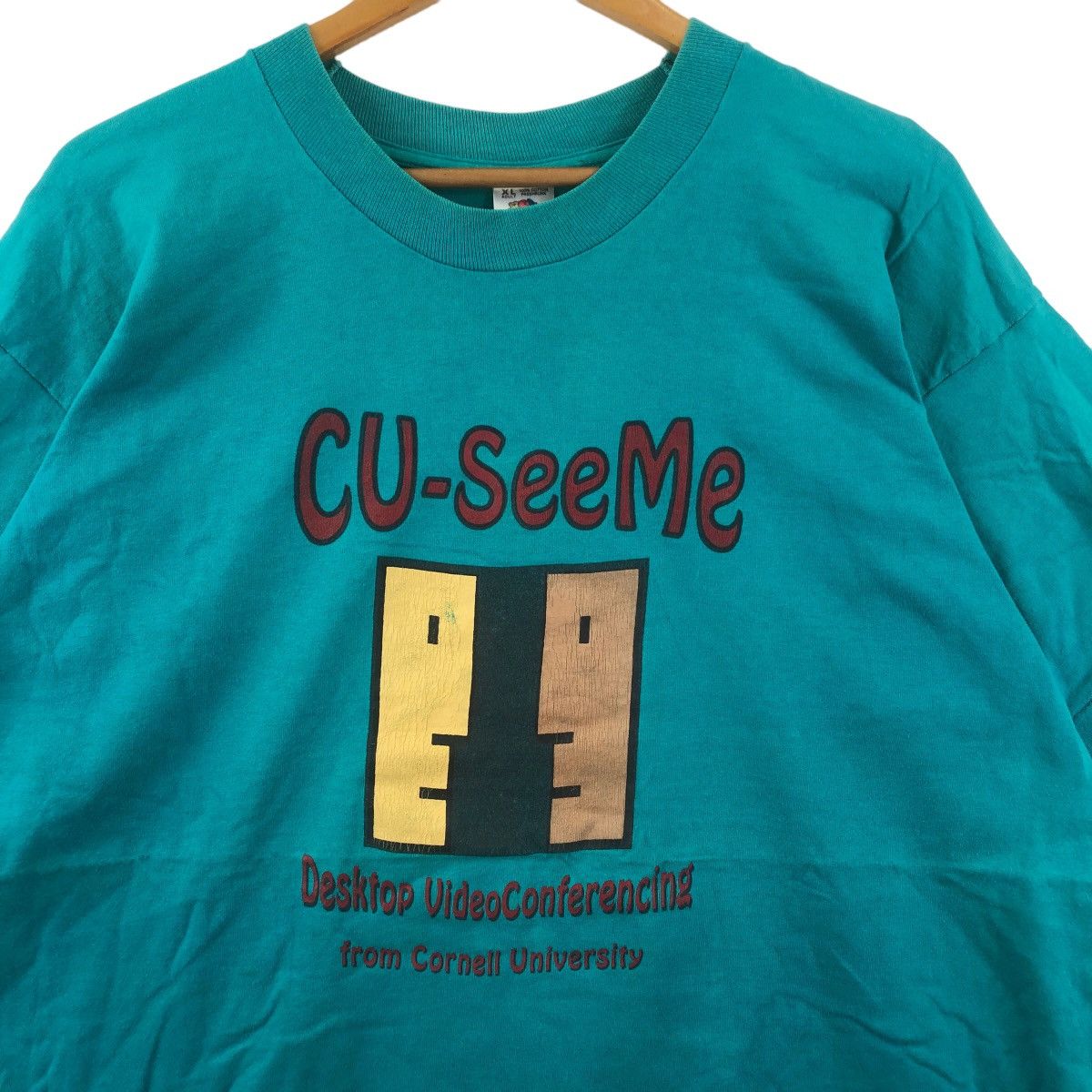 Fruit Of The Loom Vintage 90’ CU-SEEME Software Cornell University Tee Shirt Size US XL / EU 56 / 4 - 2 Thumbnail