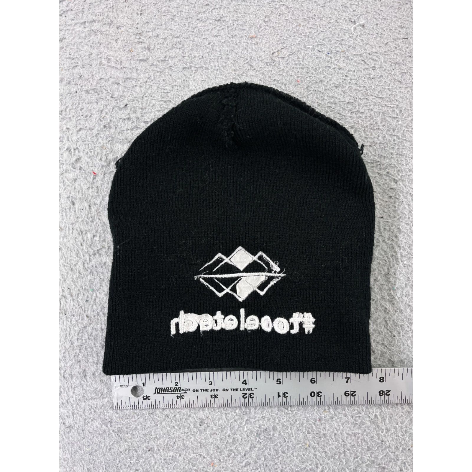 Vintage Tooeletech College Beanie Toque Adult One Size Black Knit 100% Acrylic School Size ONE SIZE - 4 Thumbnail