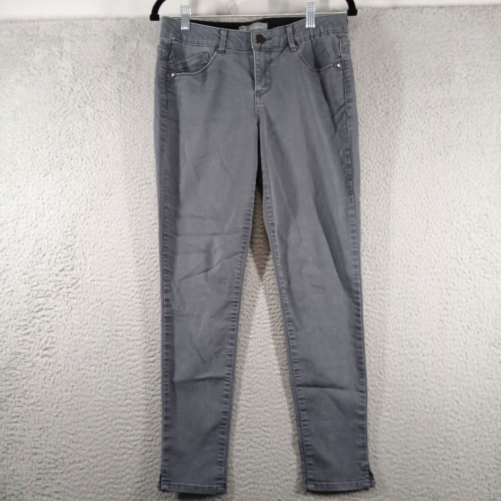 Vintage Wit & Wisdom Jeans Womens 4 Gray Ab-solution Skinny Ankle Mid Rise EUC Size 27" / US 4 / IT 40 - 2 Thumbnail