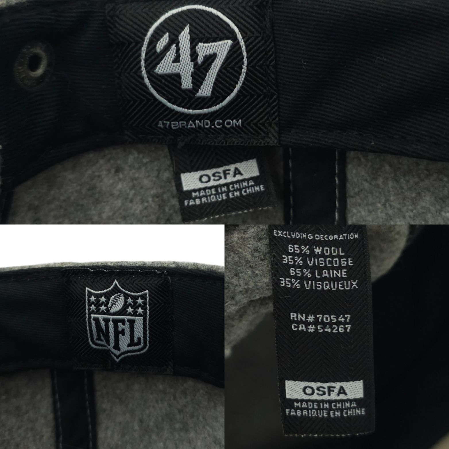 47 Brand 47 Brand Green Bay Packers Hat Adjustable Cap G Logo Gray Size ONE SIZE - 8 Thumbnail