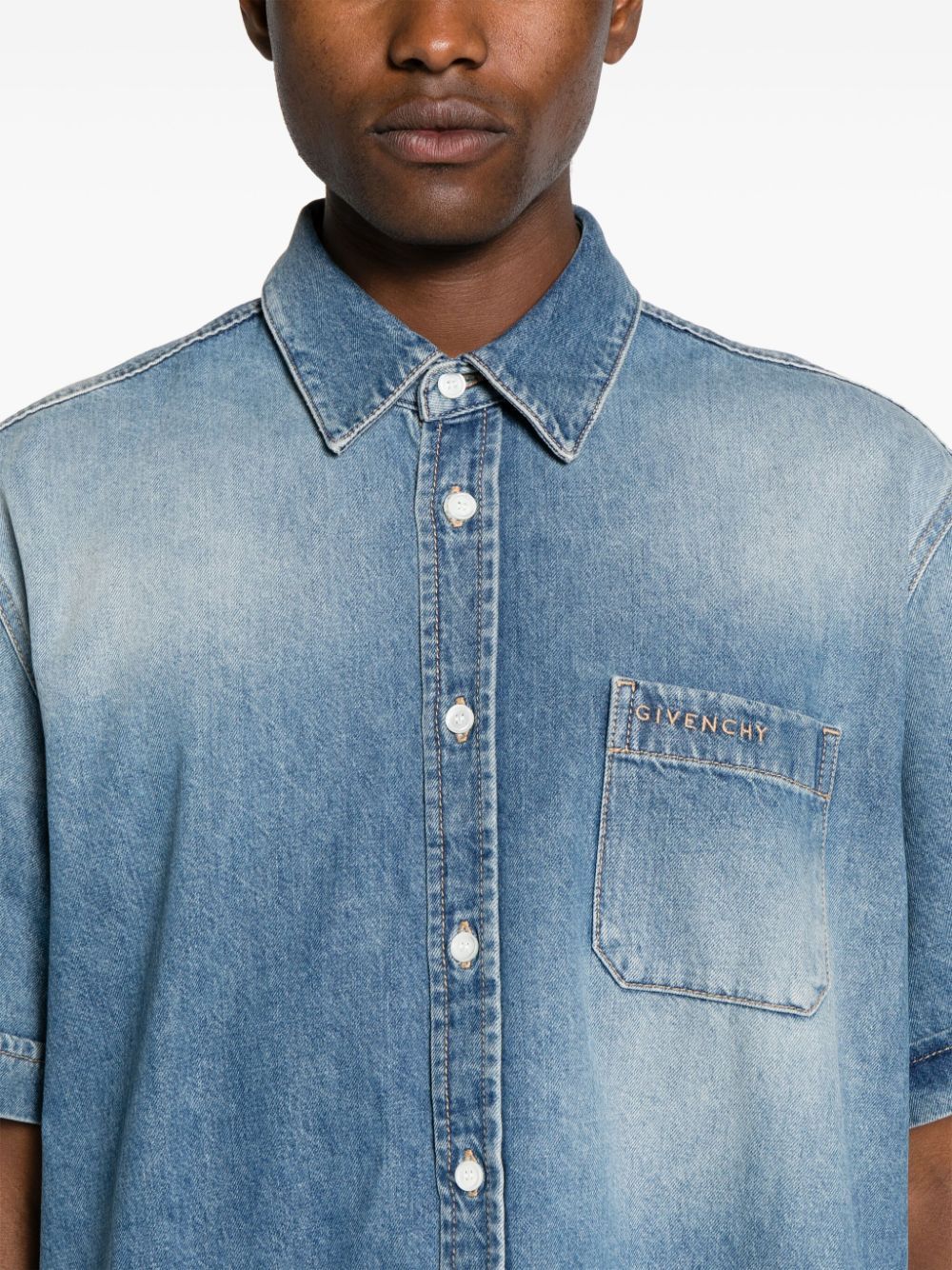 o1srvl11e0125 Denim Shirt in Blue