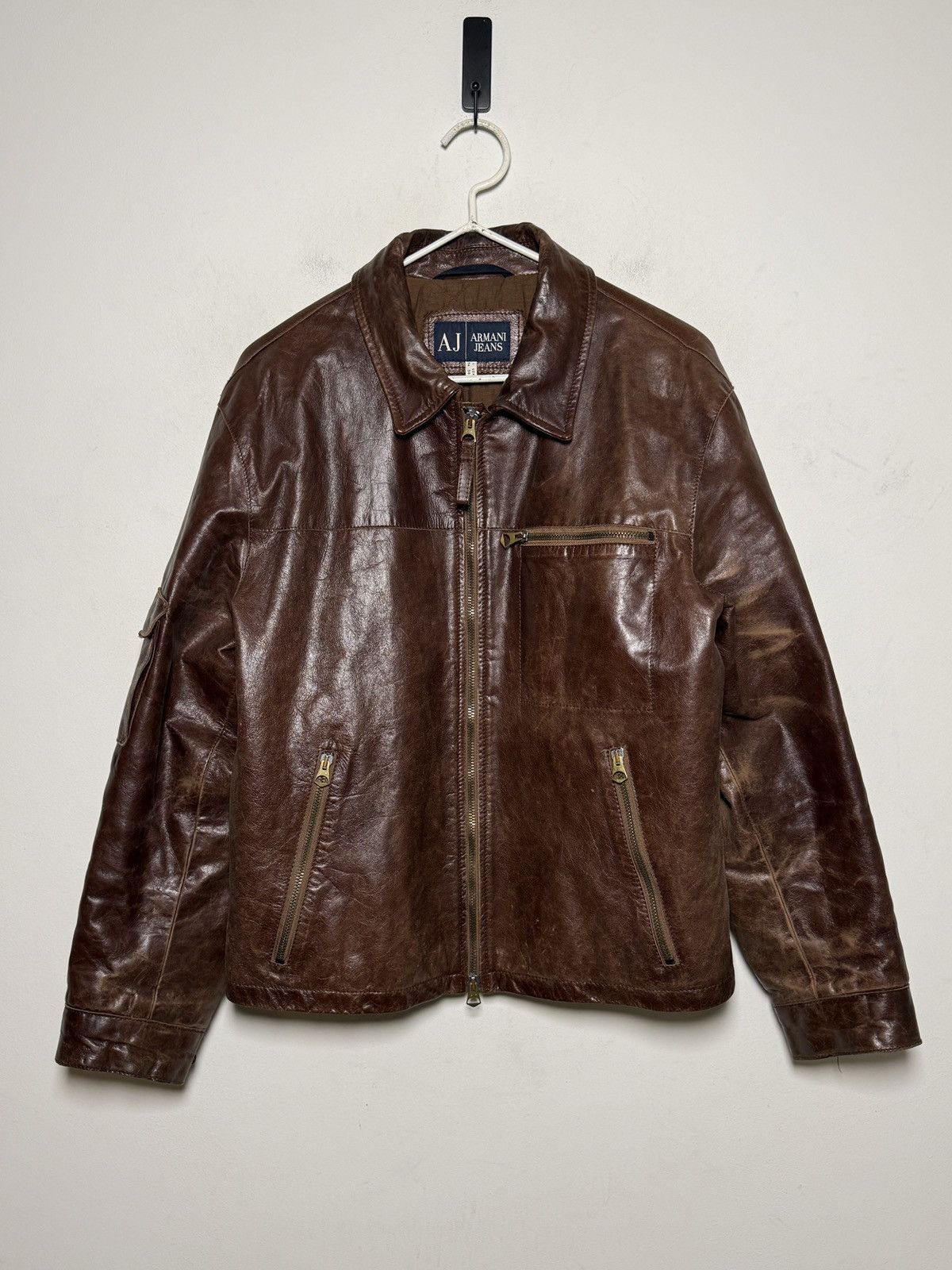 Giorgio Armani Vintage Armani Jeans leather jacket Size US M / EU 48-50 / 2 - 3 Thumbnail
