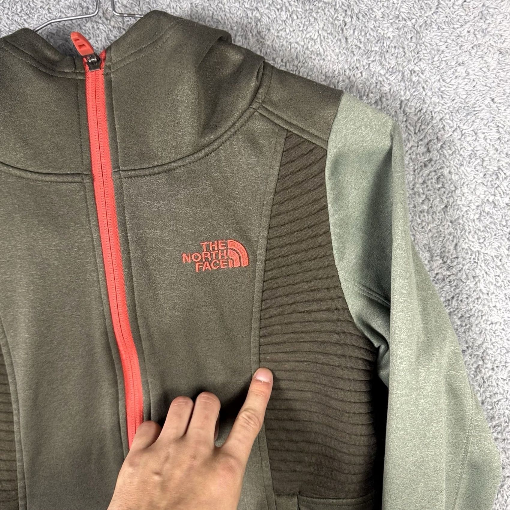 The North Face VINTAGE The North Face Hoodie Womens XS Raschel Fleece Jacket Sweatshirt Full Zip Green Size XS / US 0-2 / IT 36-38 - 6 Thumbnail