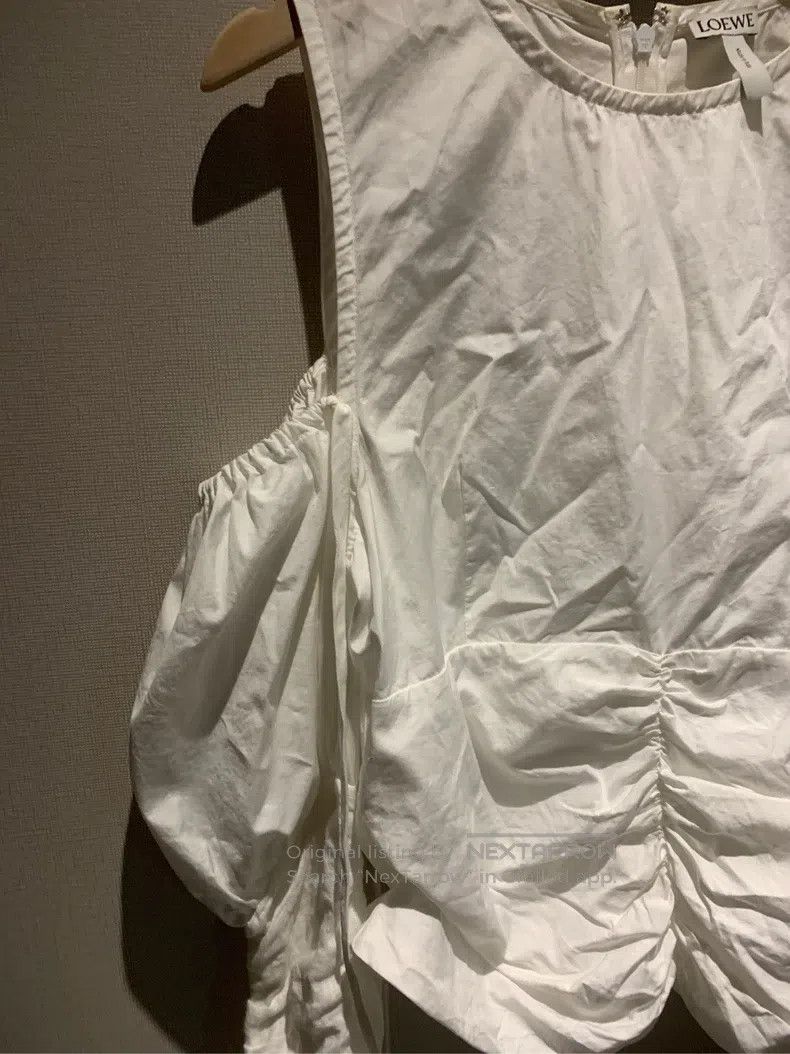 Loewe Loewe White frilled puffed sleeve blouse Size XS / US 0-2 / IT 36-38 - 3 Thumbnail
