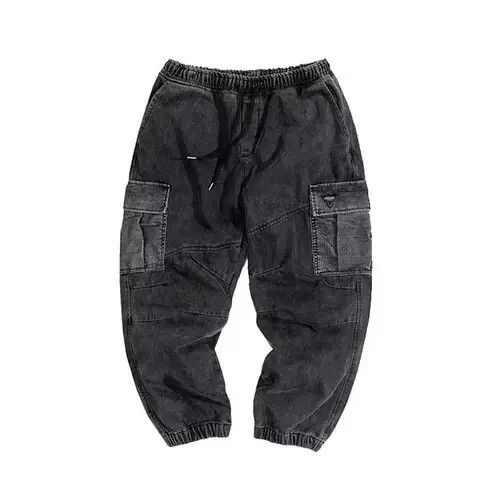 Japanese Brand 20AW Indigo Union Japan Washed Black Pocket Denim Pants Size US 31 - 4 Thumbnail