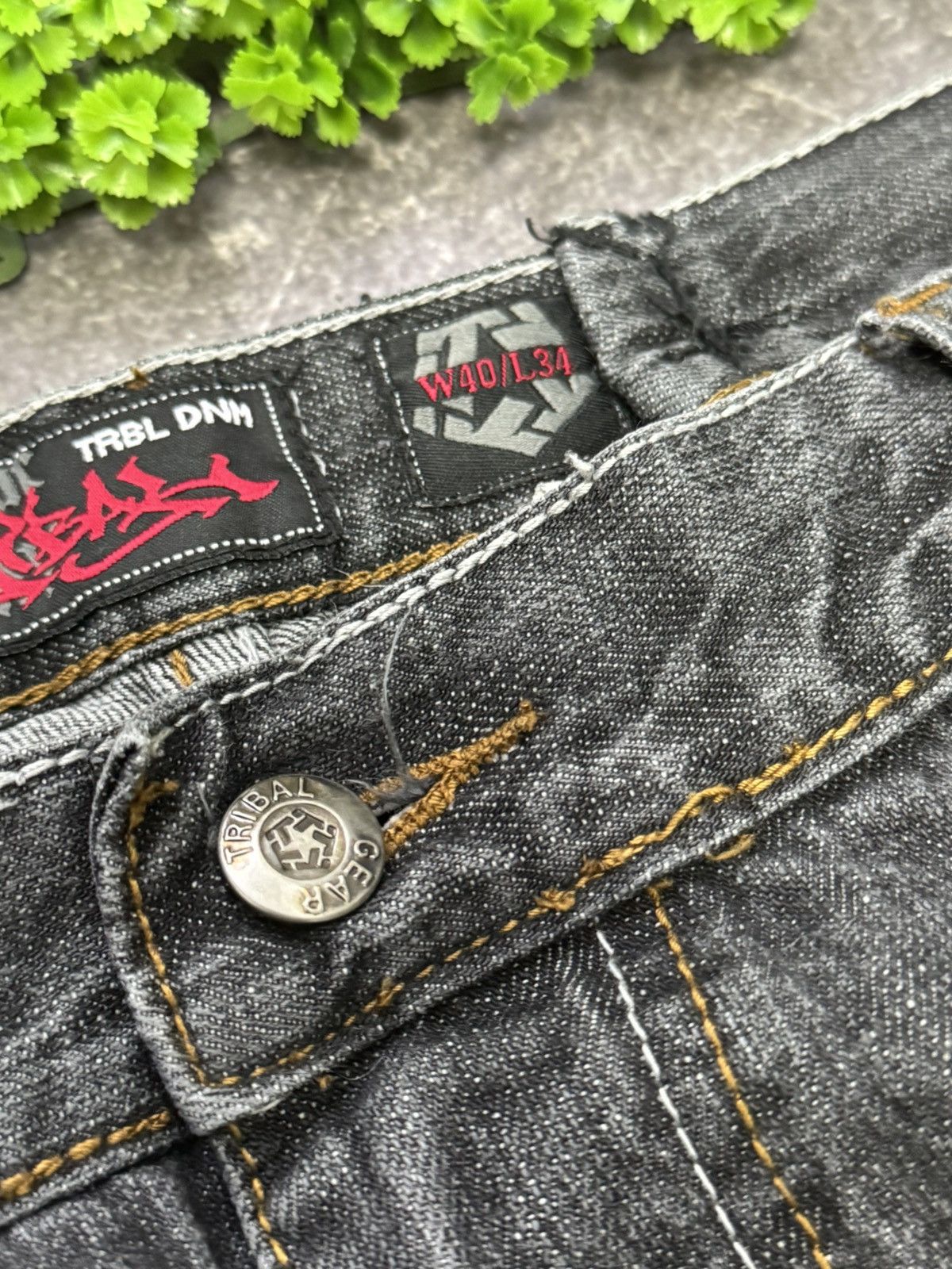 Japanese Brand distressed opium affliction style tribaldenim jeans Size US 34 / EU 50 - 3 Thumbnail