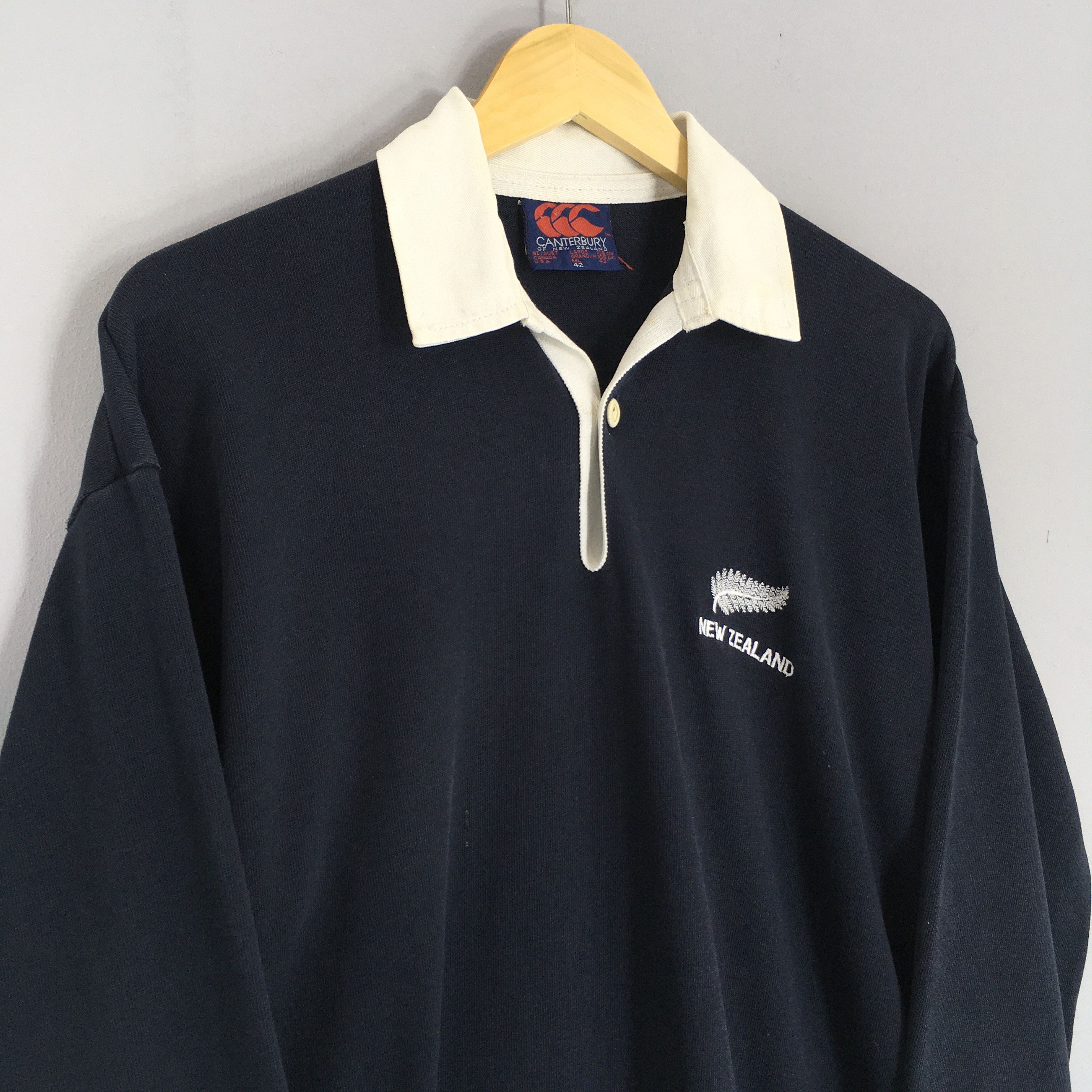 Canterbury of New Zealand Vintage Canterbury Of New Zealand All Blacks Rugby Shirt L Size US L / EU 52-54 / 3 - 3 Thumbnail