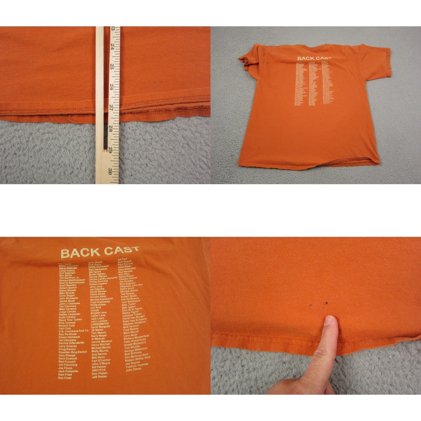Gildan Vintage Fly Fishing Shirt Womens XL Orange Catskills 90s Gatherin g - Gildan Cotton Crew Neck Short Sleeve T-Shirt Men Size XL / US 12-14 / IT 48-50 - 8 Thumbnail