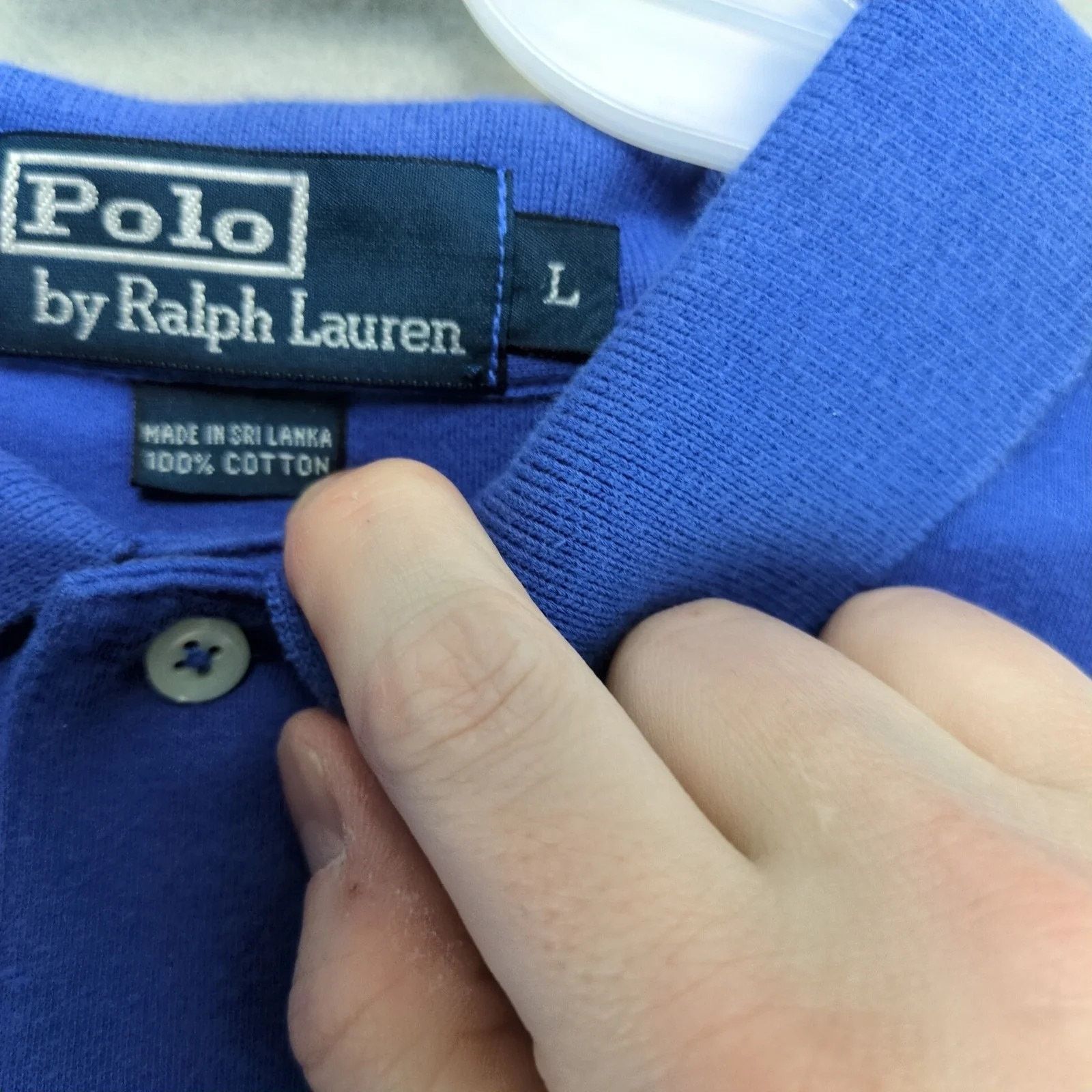 Polo Ralph Lauren Vtg Polo by Ralph Lauren Blue Polo Shirt Men's L Long Sleeve Size US L / EU 52-54 / 3 - 3 Thumbnail