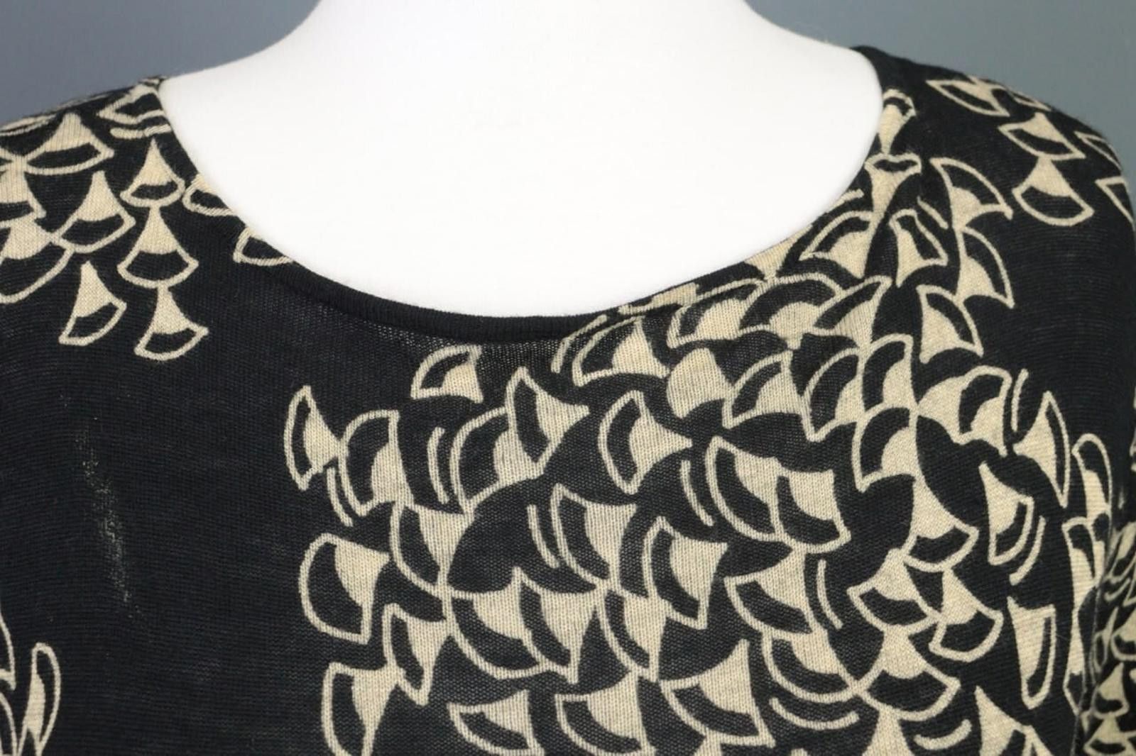 Marimekko Marimekko Black Printed Wool A-Line Shirt Dress Size XS Size XS / US 0-2 / IT 36-38 - 6 Thumbnail