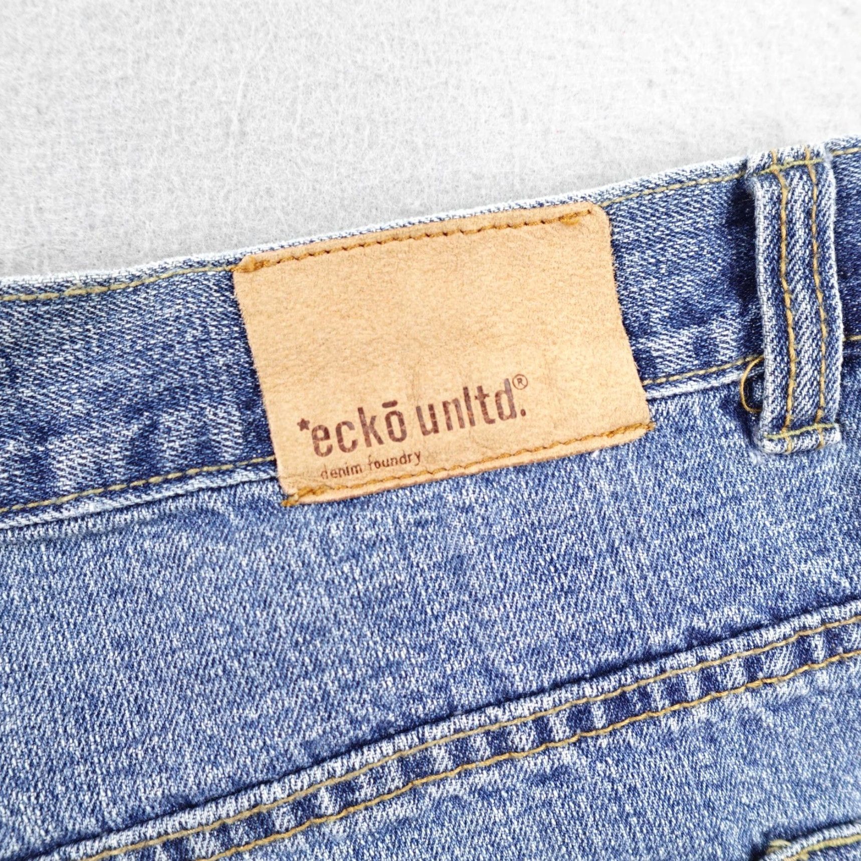 Ecko Unltd. VINTAGE Ecko Unltd Shorts Mens 34 Blue Denim Distressed Baggy Jorts 90s Hip Hop Casual Size US 34 / EU 50 - 7 Thumbnail