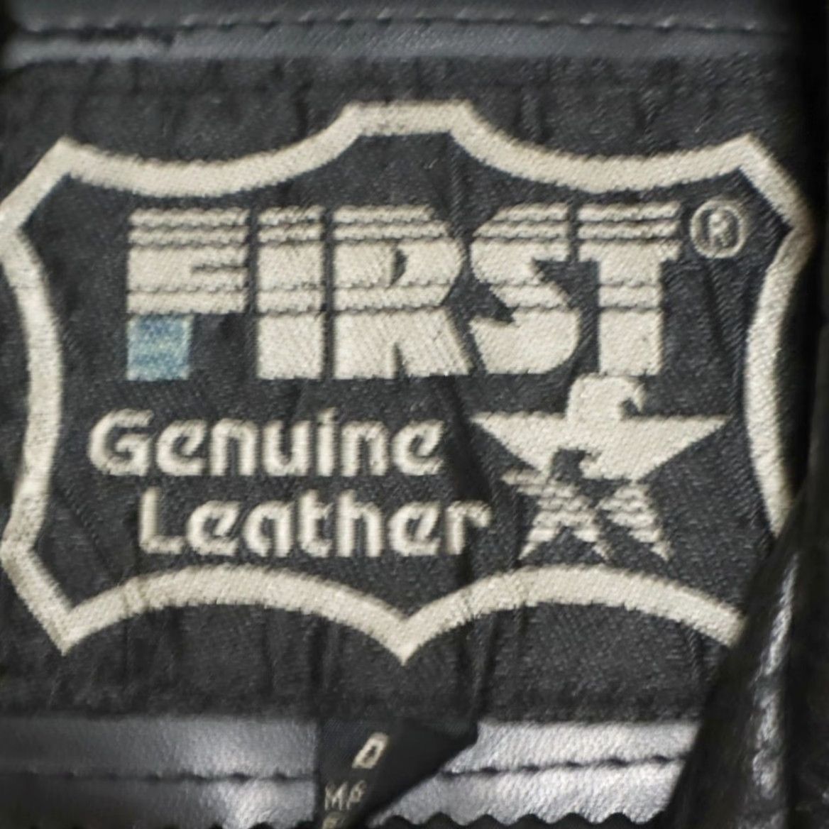 Vintage First Genuine Leather Biker Motorcycle Solid Long Sleeve Jacket Black Men's 48 Size US M / EU 48-50 / 2 - 5 Thumbnail