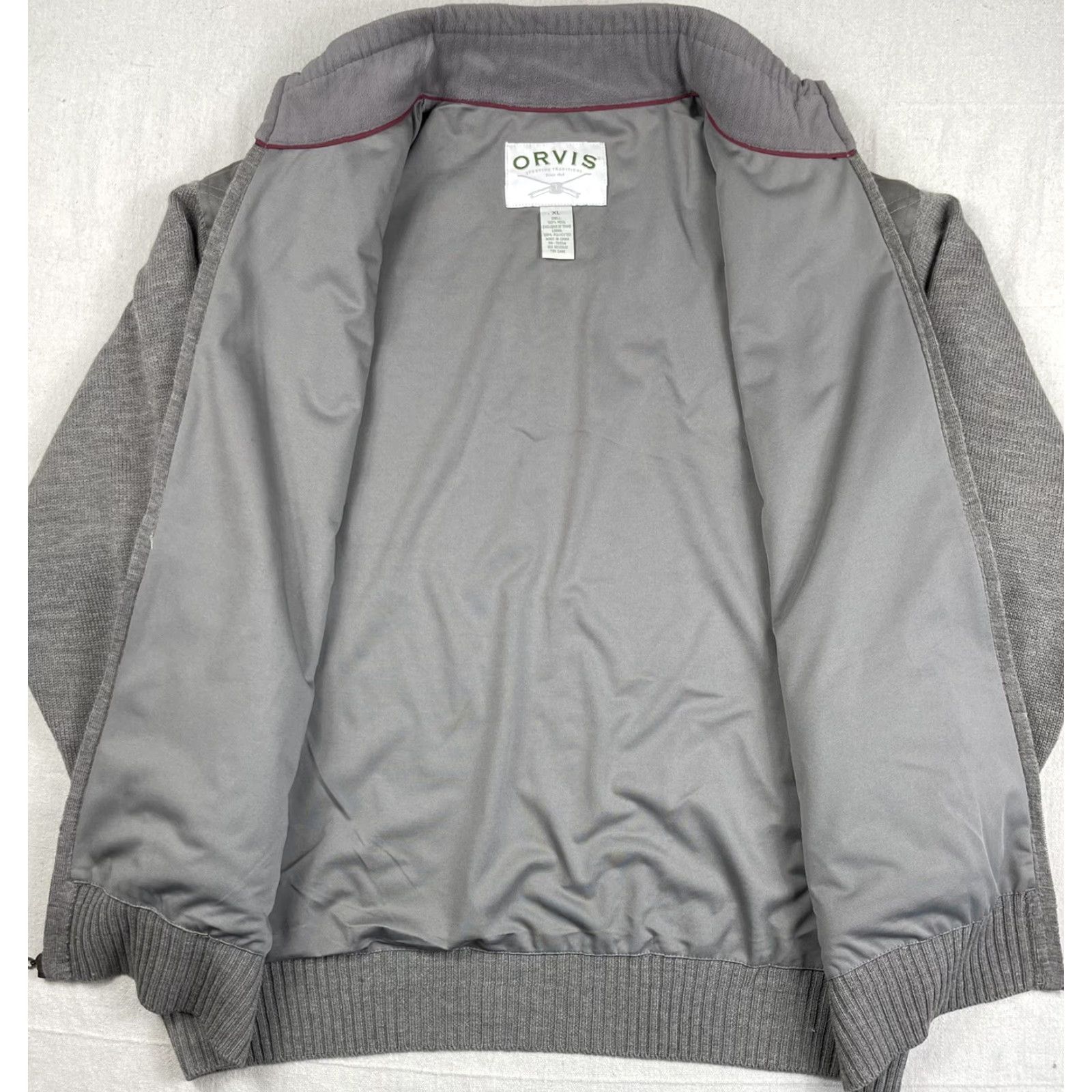 Orvis Orvis Mens Wool Sweater Jacket Full Zip Pockets XL Gray Knit Classic 1960s-2020s Mens Size US XL / EU 56 / 4 - 3 Thumbnail