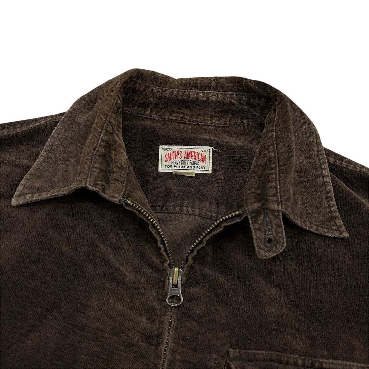 Smith's American Vintage Smith’s American Suede Zip Up Jacket Workwear Size US M / EU 48-50 / 2 - 2 Thumbnail