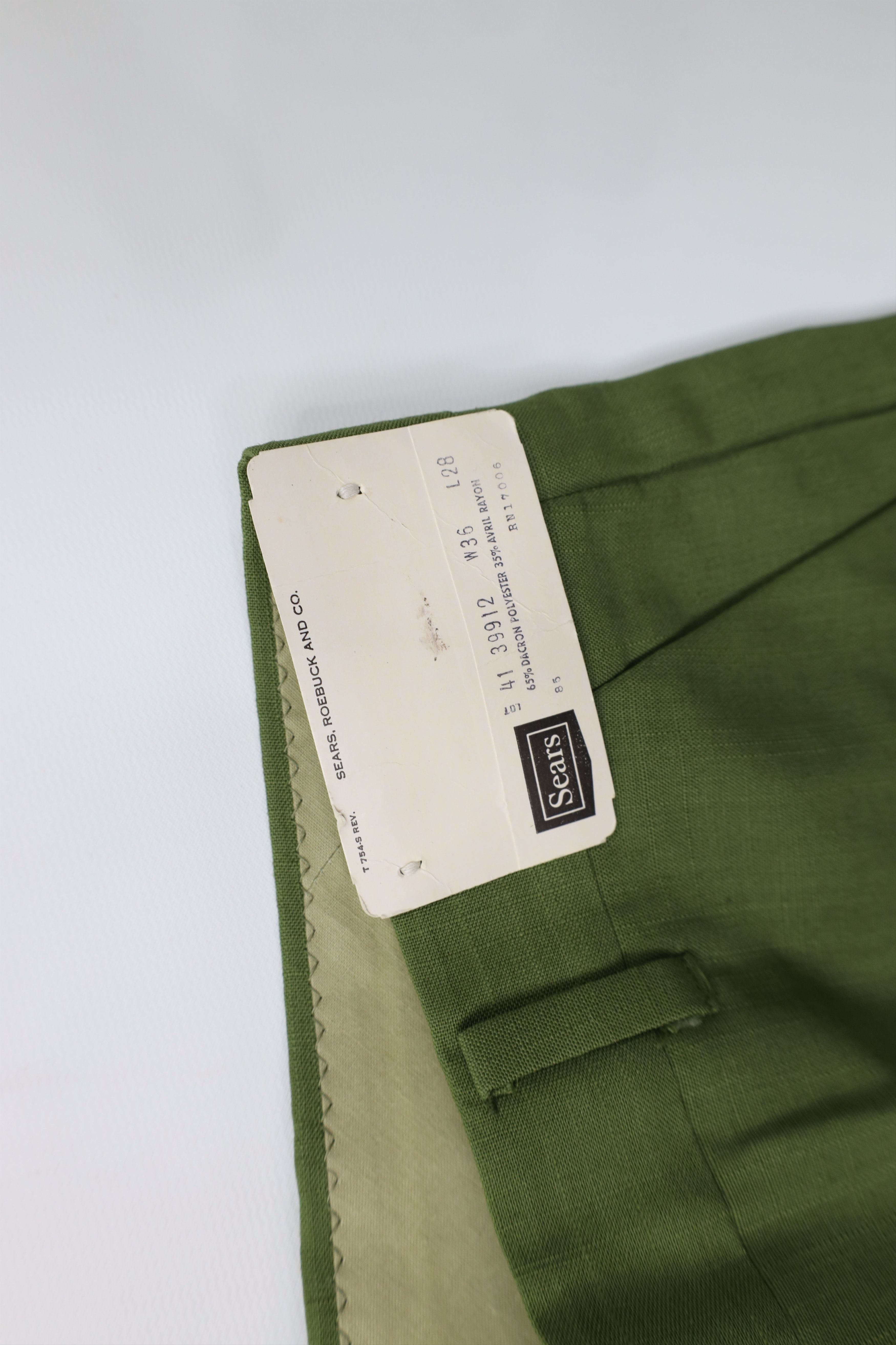 Vintage Deadstock Vintage 60s 70s Chino Pants Avocado Green USA Size US 36 / EU 52 - 6 Thumbnail