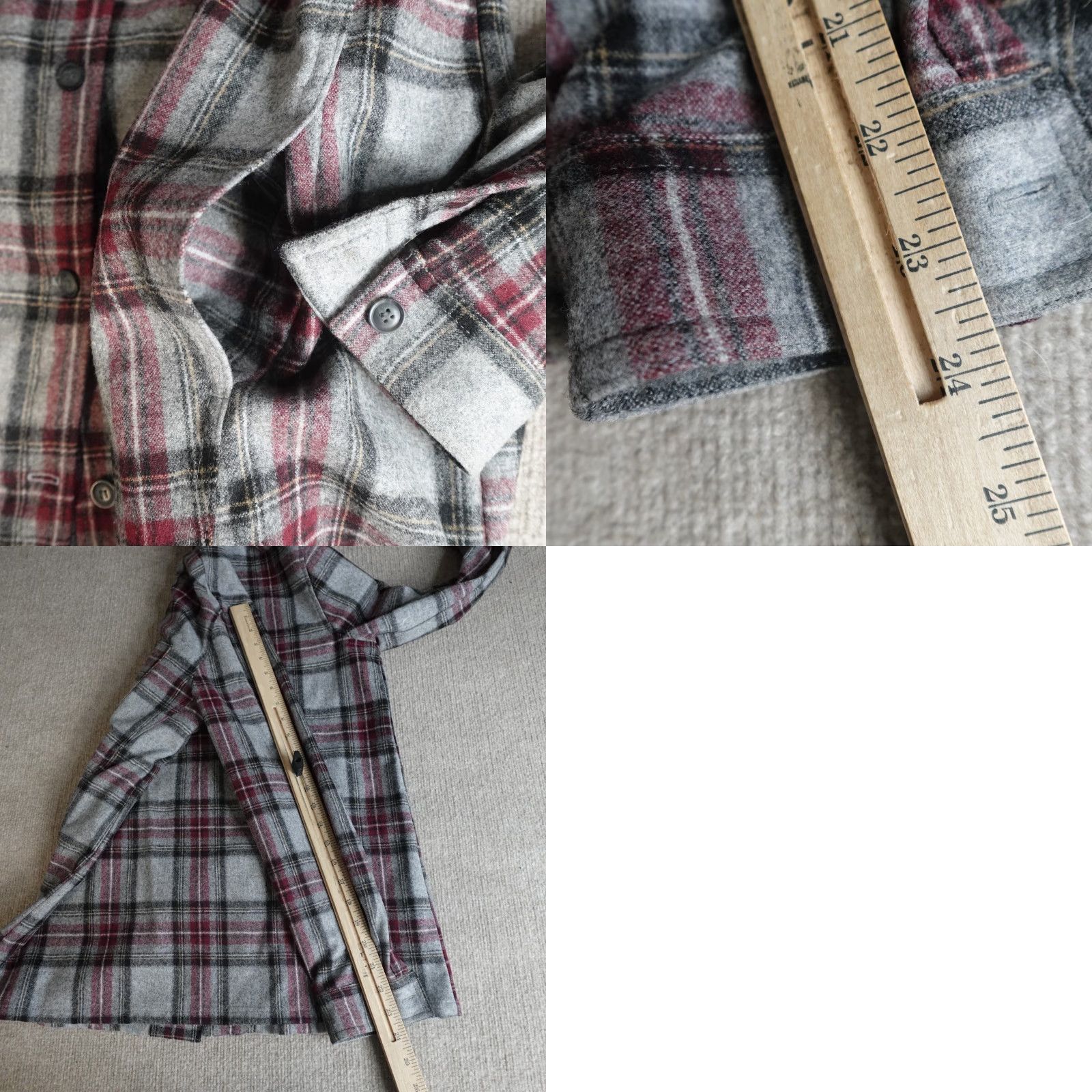 Pendleton Pendleton Womens Jacket Medium Gray Plaid Wool Hooded Button Front Size M / US 6-8 / IT 42-44 - 8 Thumbnail