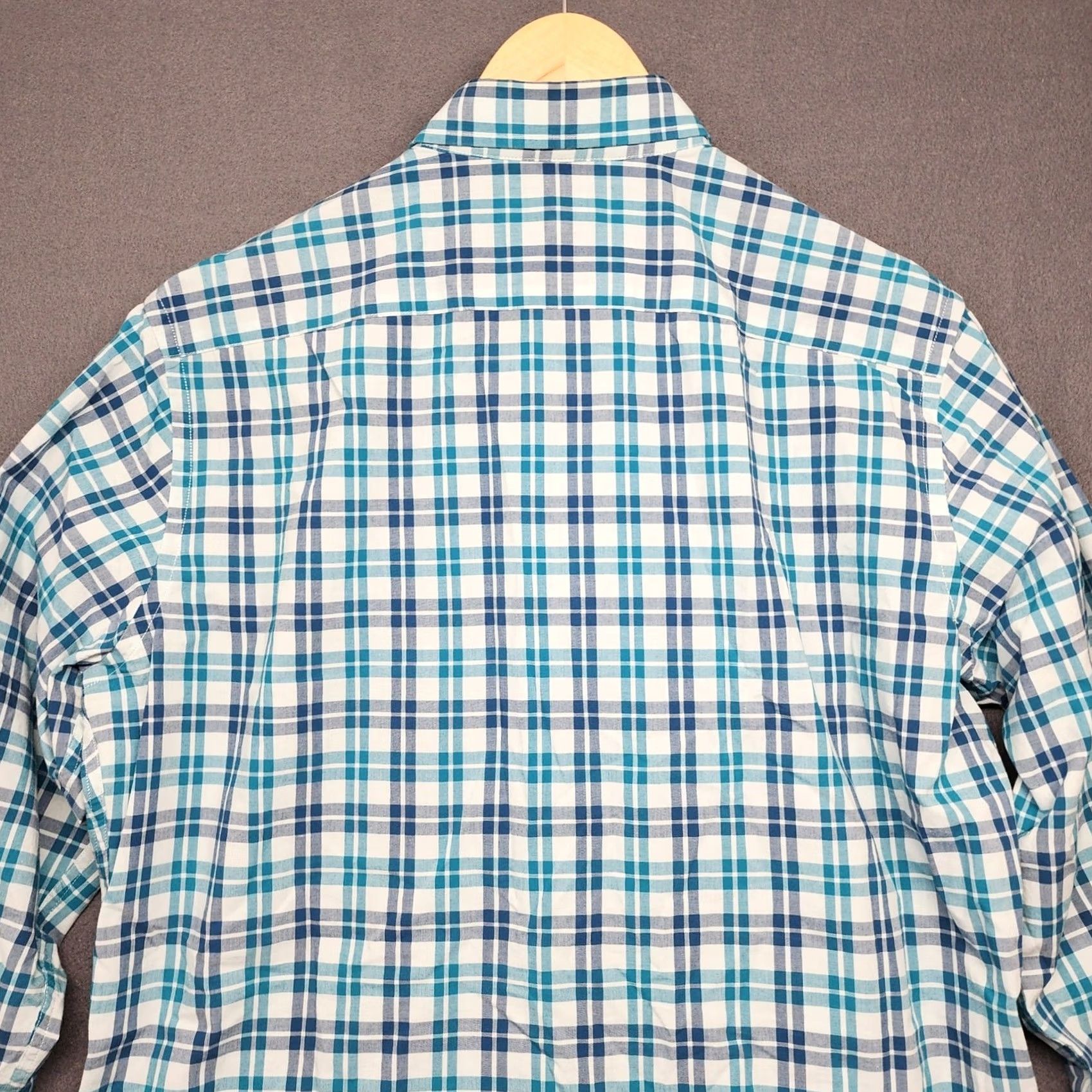 Banana Republic Banana Republic Shirt Mens 15-15.5 Medium 33-34 Slim Fit Long Sleeve Button Up Plaid Size US M / EU 48-50 / 2 - 7 Thumbnail