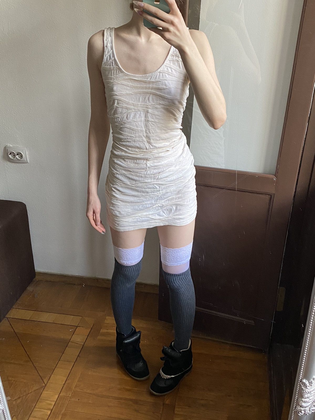 If Six Was Nine × Japanese Brand Vintage abstraction tight mini dress Y2K slim fit Size M / US 6-8 / IT 42-44 - 3 Thumbnail