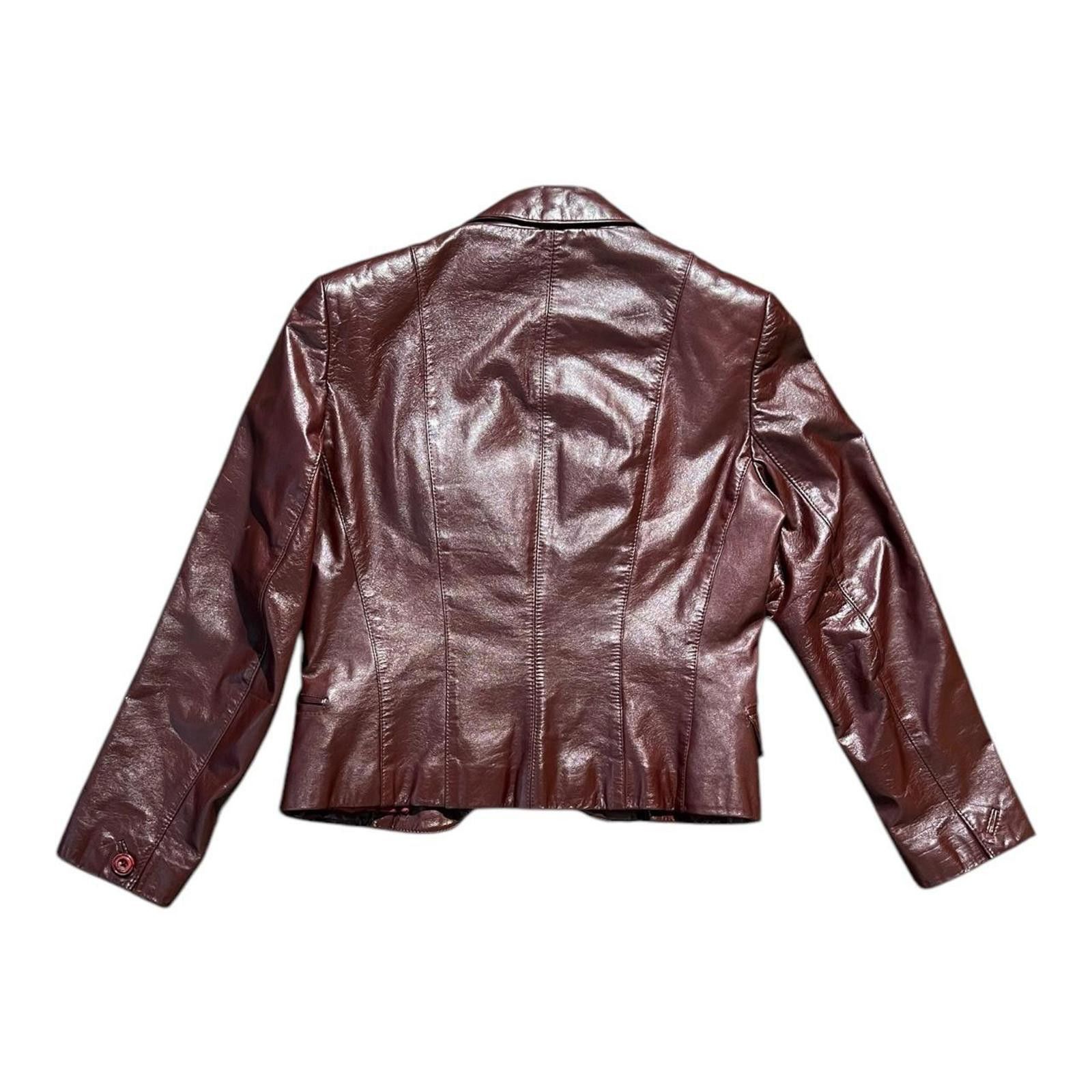 Aigner Vintage 70/80s Entienne Aigner Burgundy Leather Jacket Size S / US 4 / IT 40 - 2 Thumbnail