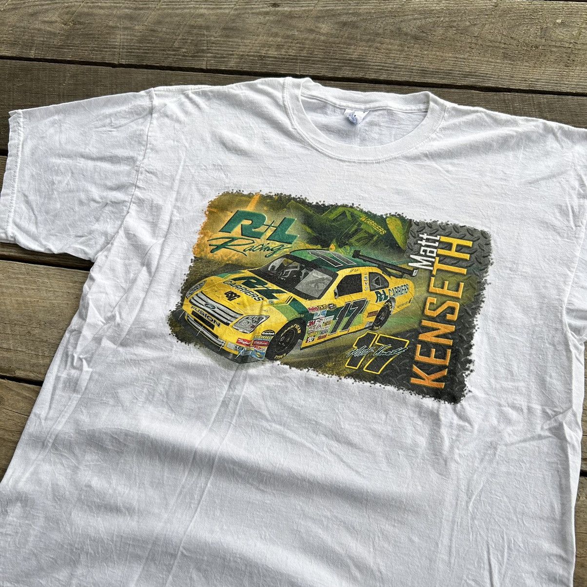 NASCAR Vintage Y2K NASCAR Matt Kenseth Racing Graphic T Shirt Size US XL / EU 56 / 4 - 1 Thumbnail