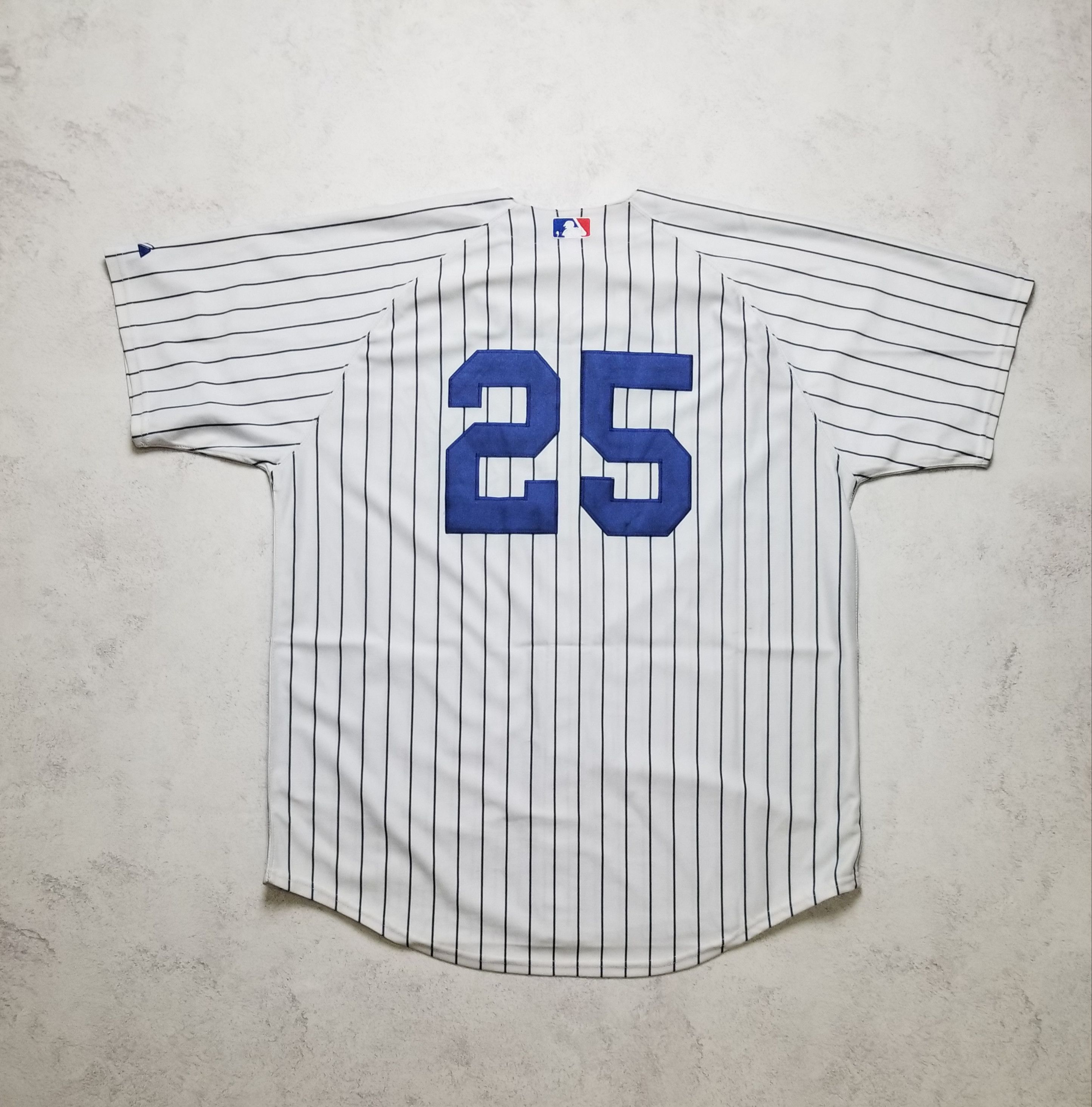Majestic VTG Majestic New York Yankees #25 MLB Pinstripe Shirt Jersey Size US XL / EU 56 / 4 - 2 Thumbnail