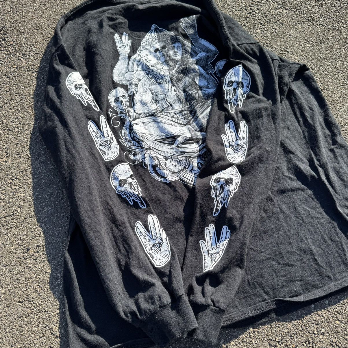Vintage Sick UNUS ANNUS Merch Faded Long Sleeve Y2K Avant-Garde Size US XL / EU 56 / 4 - 3 Thumbnail