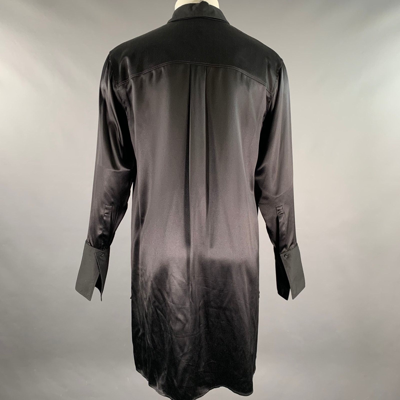 Loewe LOEWE Size S Black Silk Tunic Long Sleeve Shirt Size US S / EU 44-46 / 1 - 4 Thumbnail