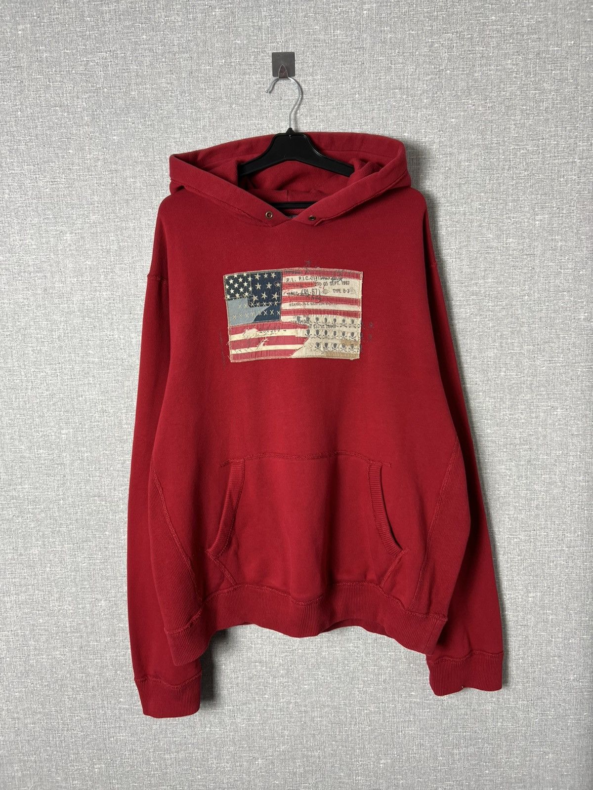 Polo Ralph Lauren Vintage Polo Jeans Company Ralph Lauren Hoodie USA Flag Logo Size US XXL / EU 58 / 5 - 2 Thumbnail