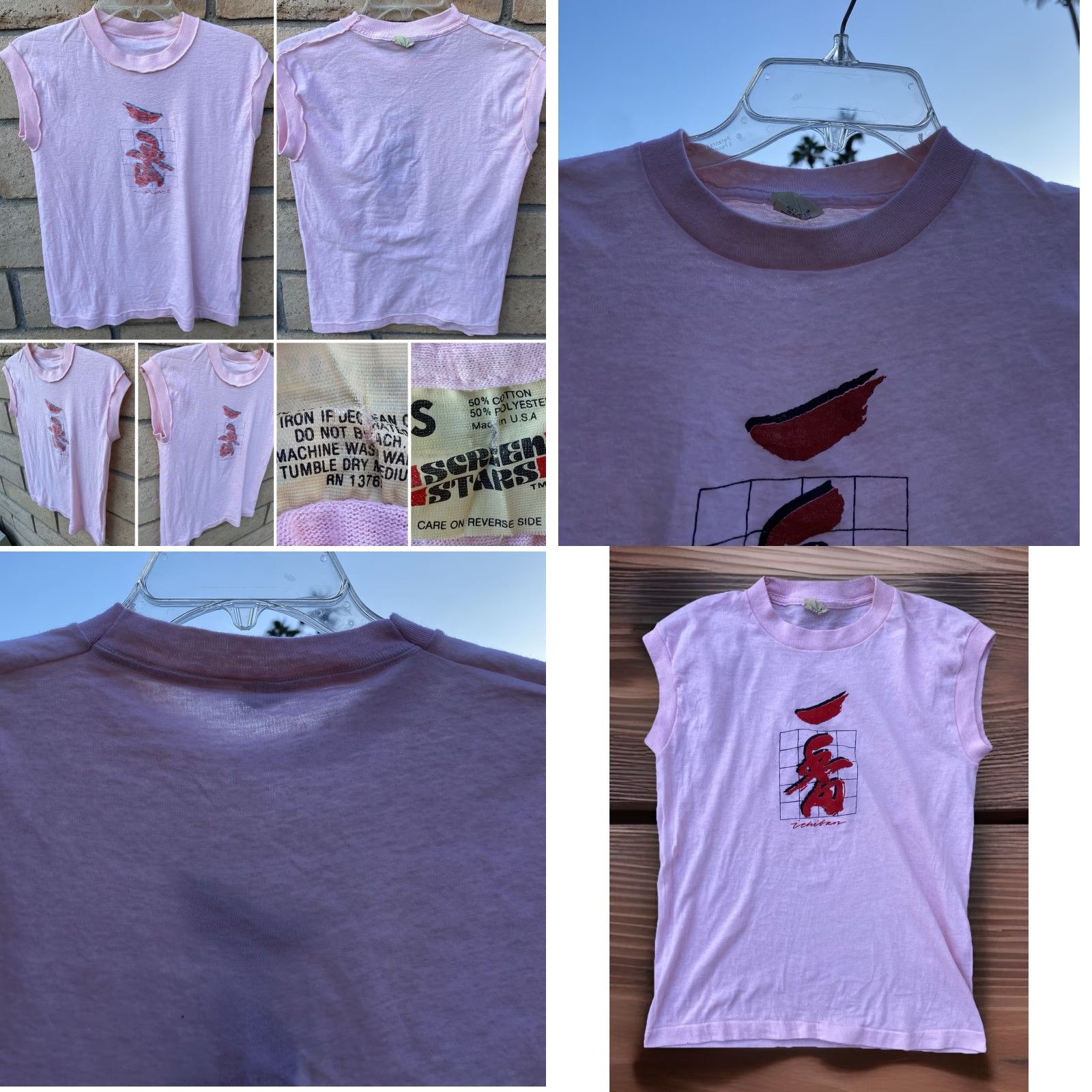 Vintage VINTAGE Screen Stars Muscle Tee Sleeveless T Shirt 1980s Size S Pink Graphic 80s Mens Shirts Size US S / EU 44-46 / 1 - 9 Thumbnail
