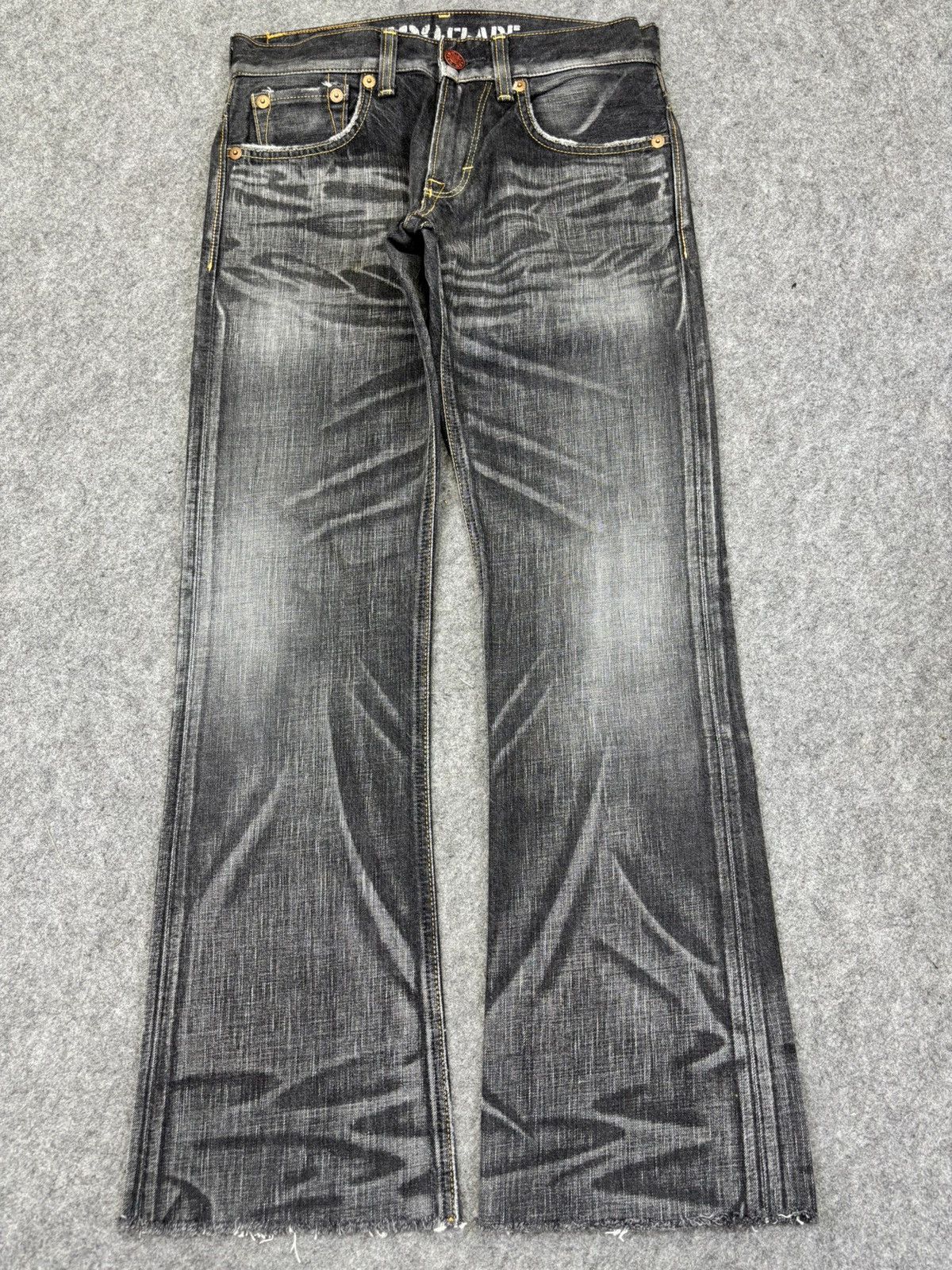Edwin 💥Flare💥Archival Edwin 503 Chaos Fades Black Denim K15 Size US 31 - 18 Thumbnail